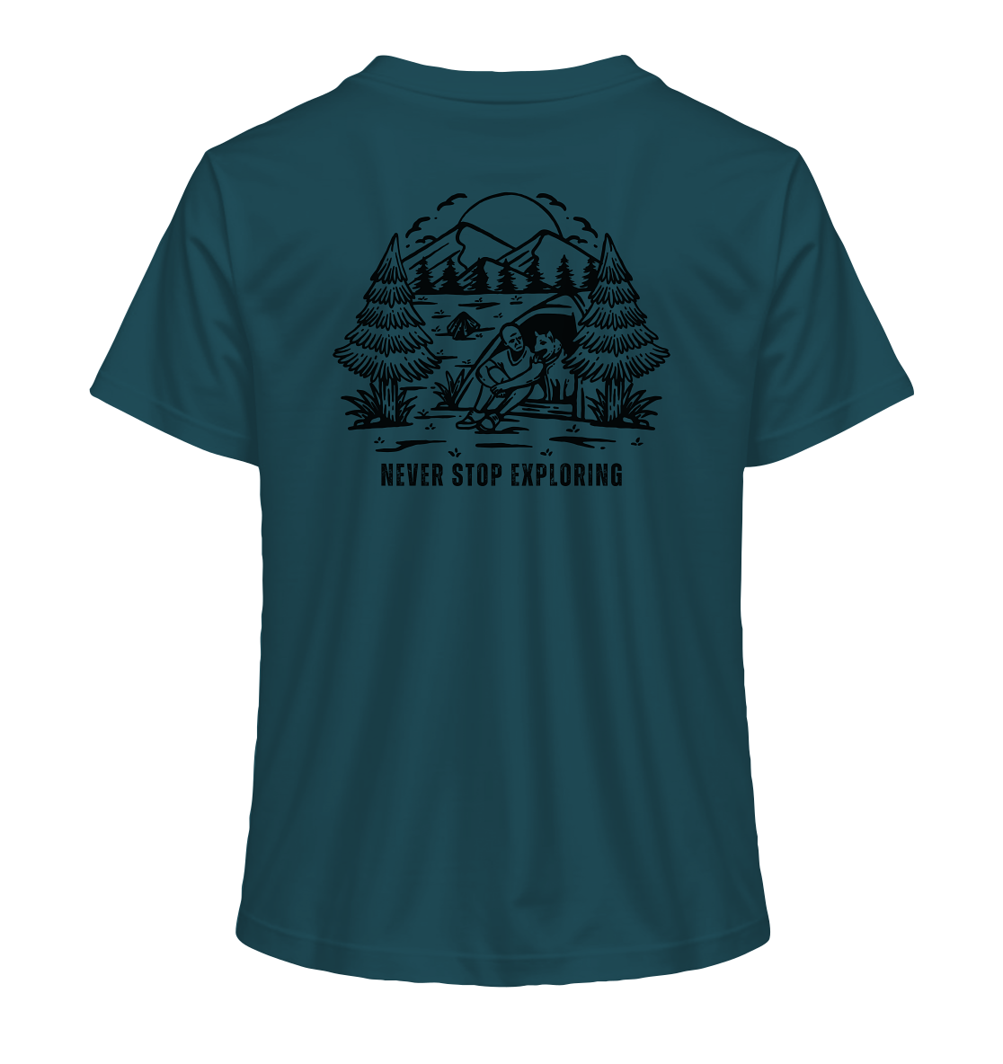 Never Stop Exploring Dog - Ladies Organic Shirt