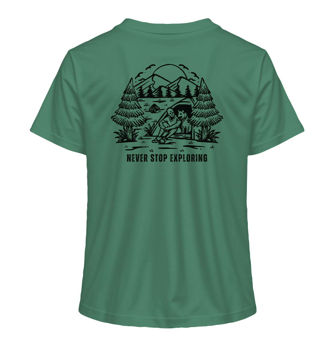 Never Stop Exploring Dog - Ladies Organic Shirt