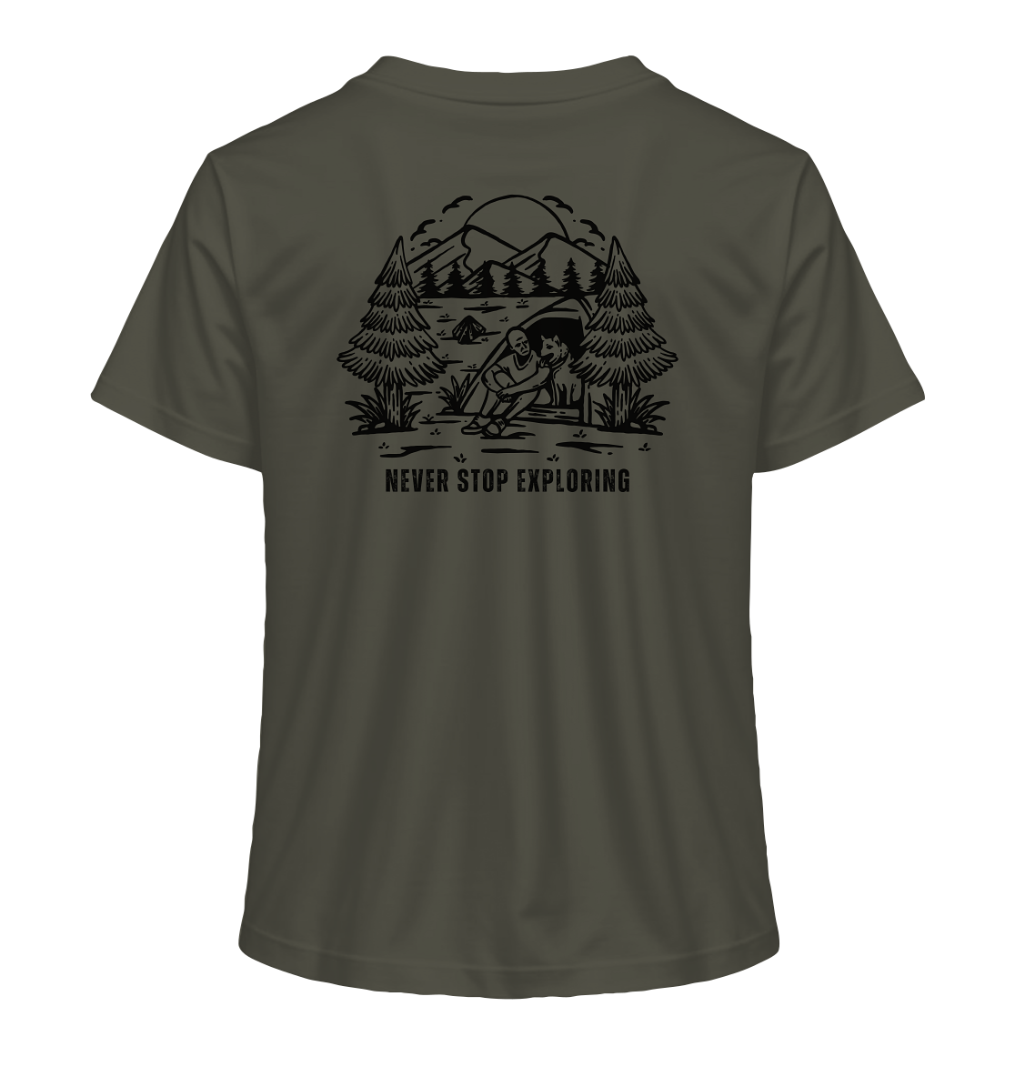 Never Stop Exploring Dog - Ladies Organic Shirt