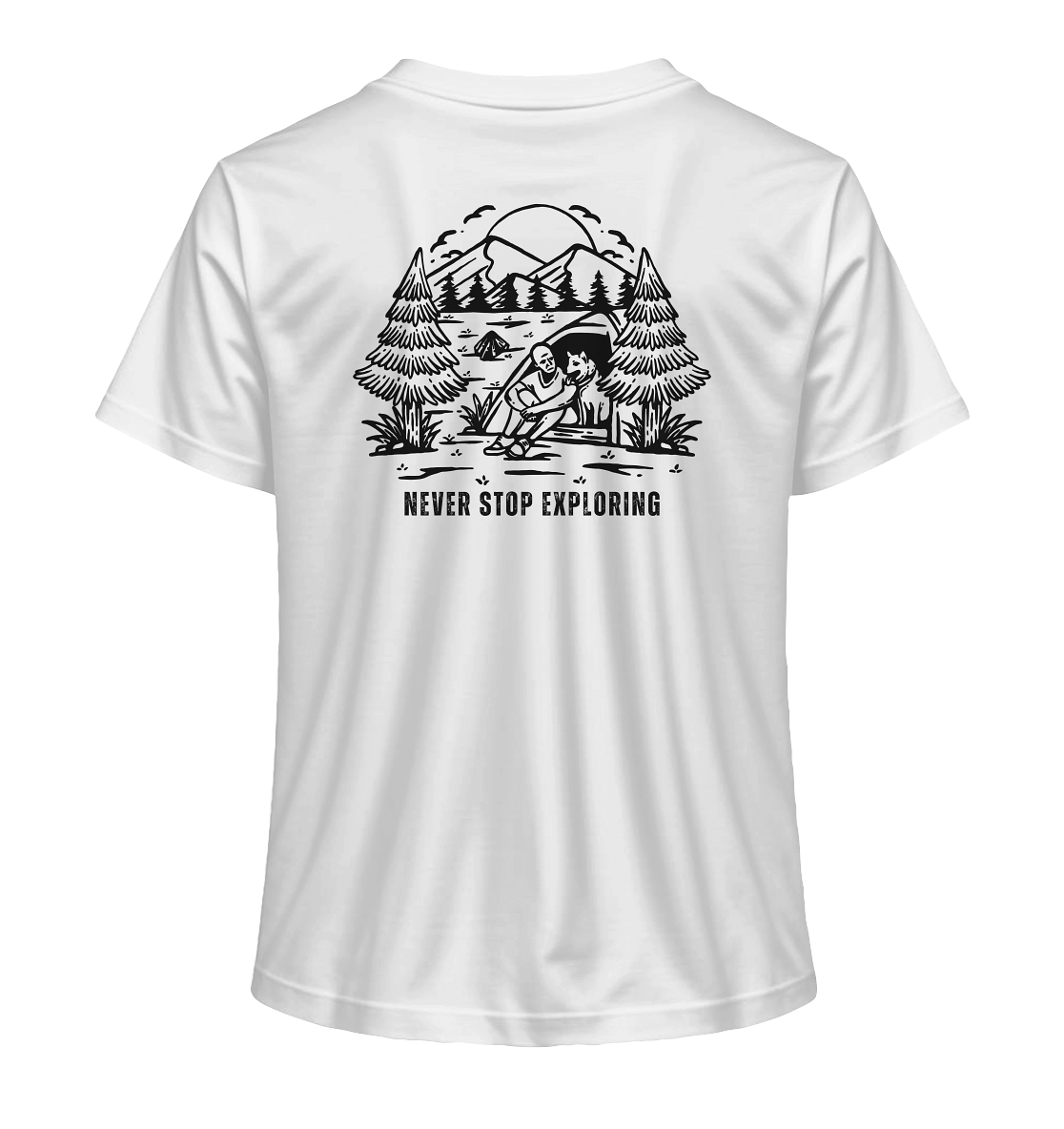 Never Stop Exploring Dog - Ladies Organic Shirt