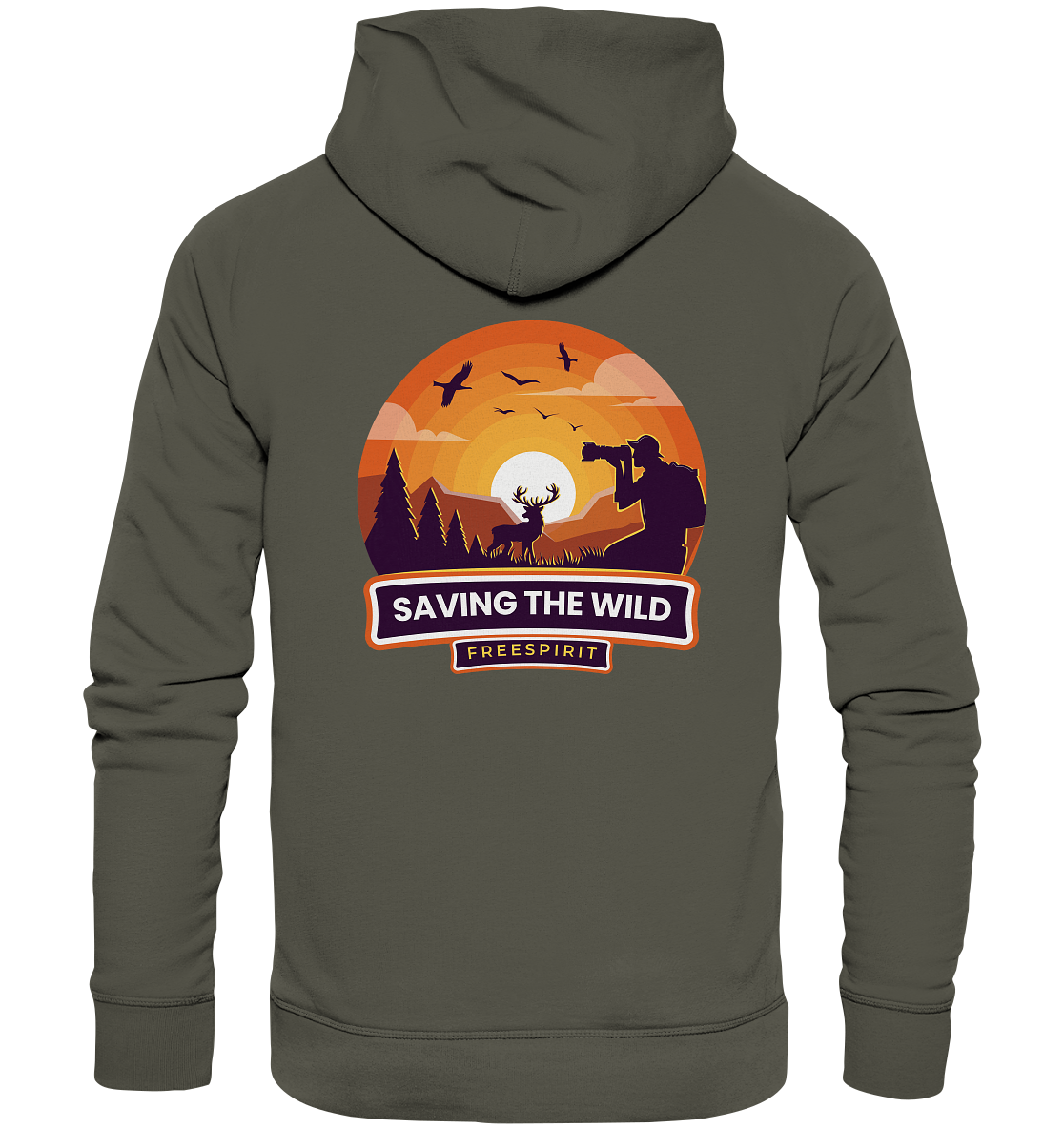 SAVING THE WILD – Freespirit Sunset - Organic Hoodie