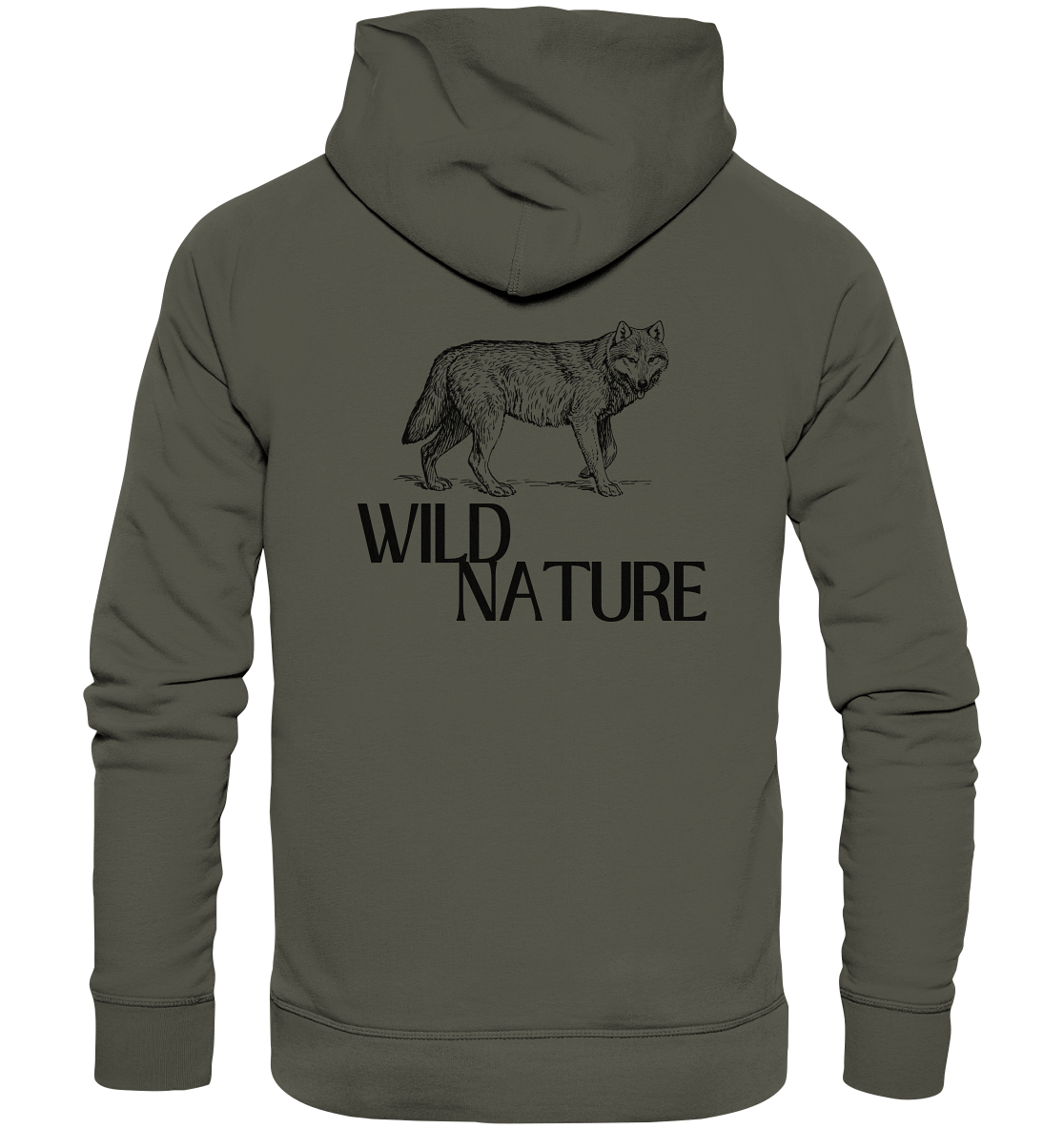 Wild Nature Wolf - Organic Hoodie
