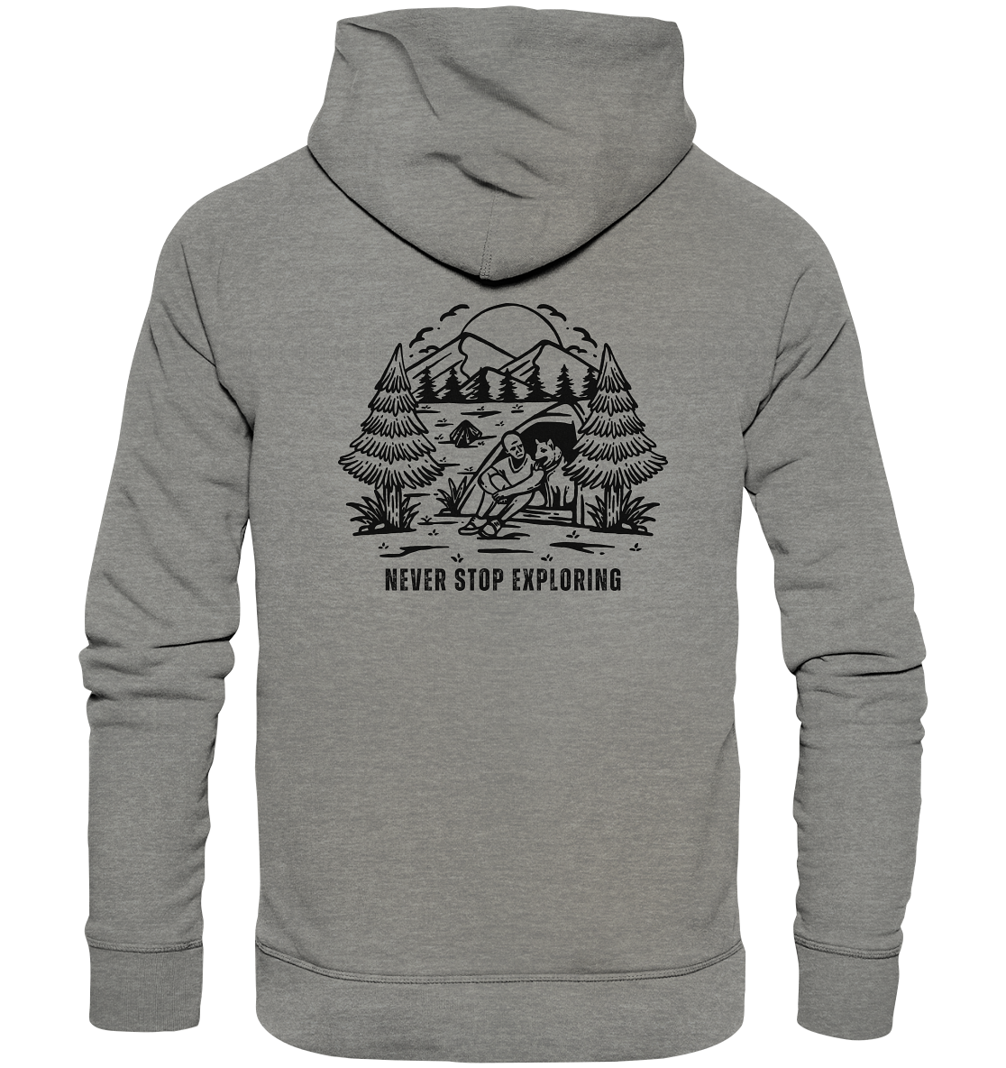 Never Stop Exploring Dog - Organic Hoodie