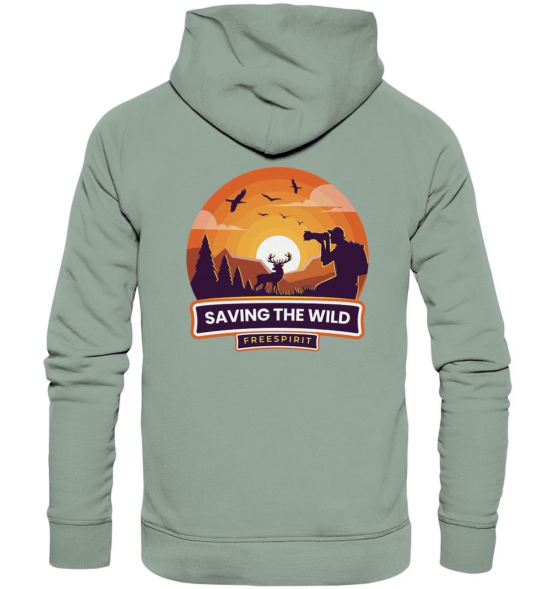 SAVING THE WILD – Freespirit Sunset - Organic Hoodie
