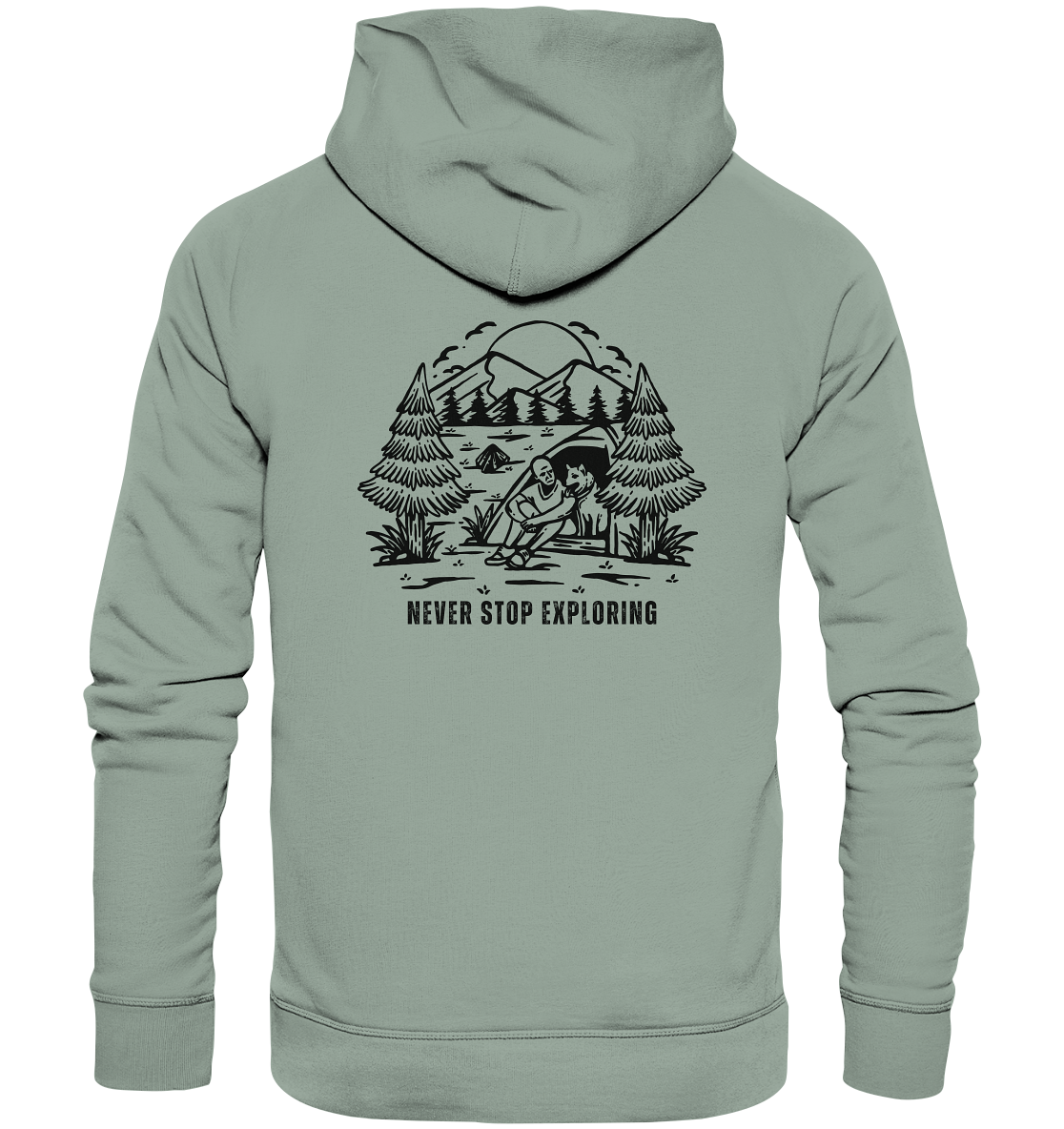 Never Stop Exploring Dog - Organic Hoodie
