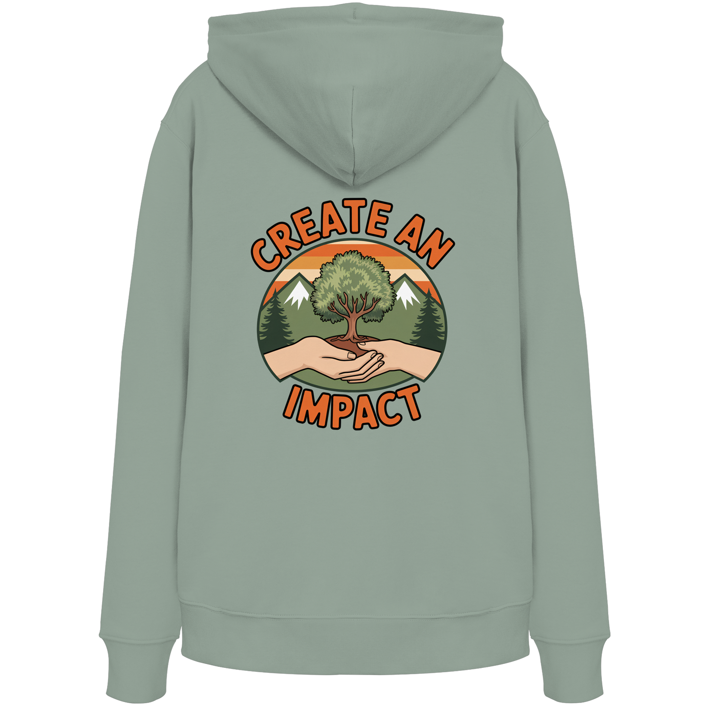 Create an Impact – Tree Edition (Hands & Tree) - Organic Hoodie