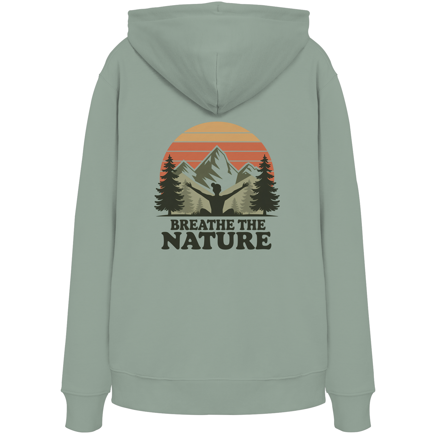 BREATHE THE NATURE - Organic Hoodie