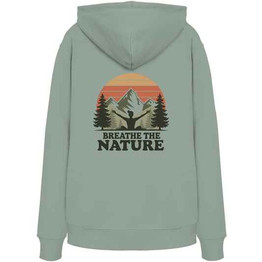 BREATHE THE NATURE - Organic Hoodie