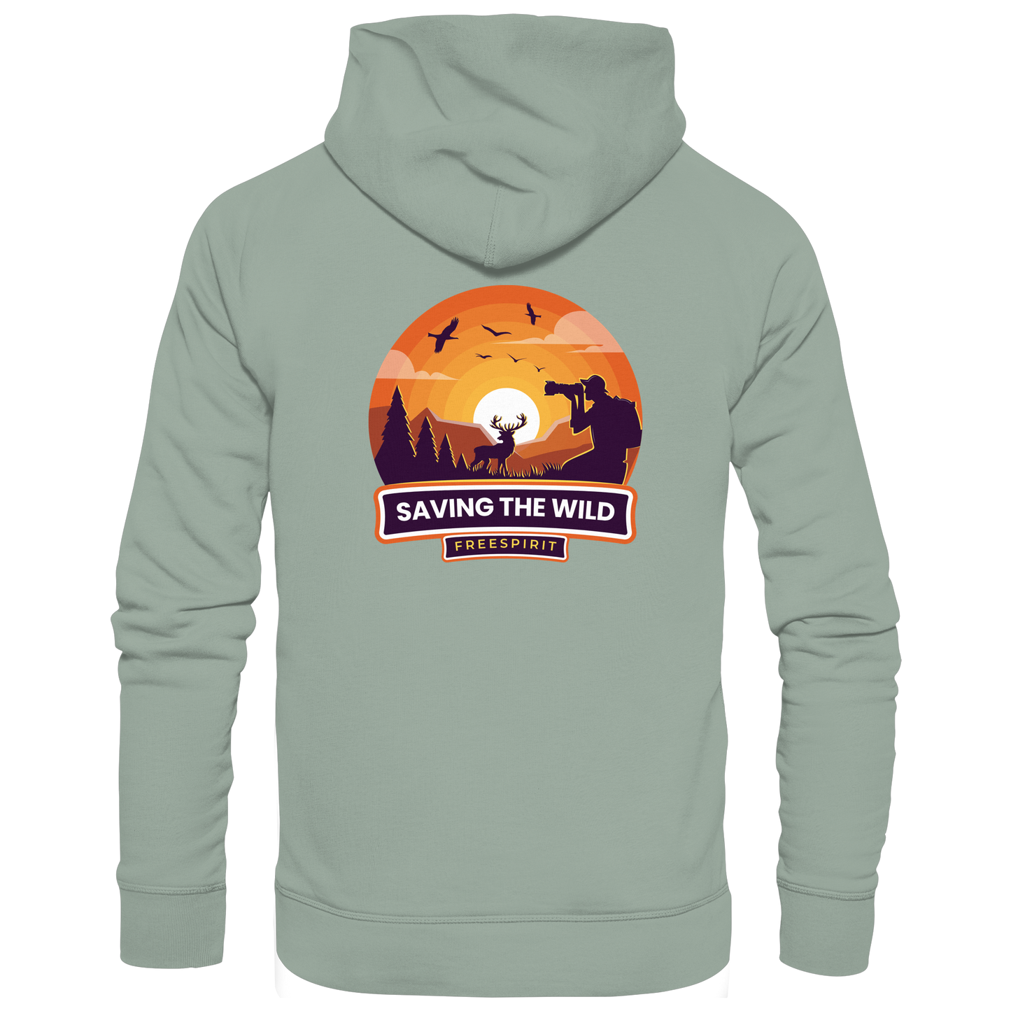 SAVING THE WILD – Freespirit Sunset - Organic Hoodie