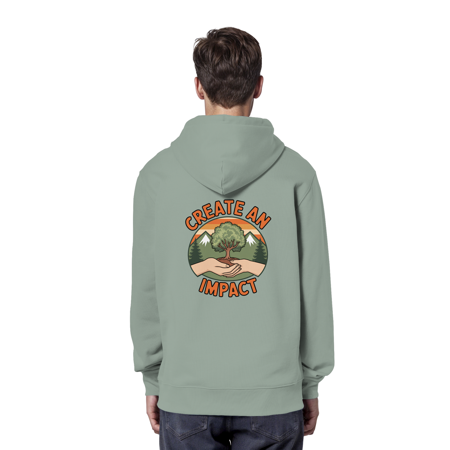 Create an Impact – Tree Edition (Hands & Tree) - Organic Hoodie