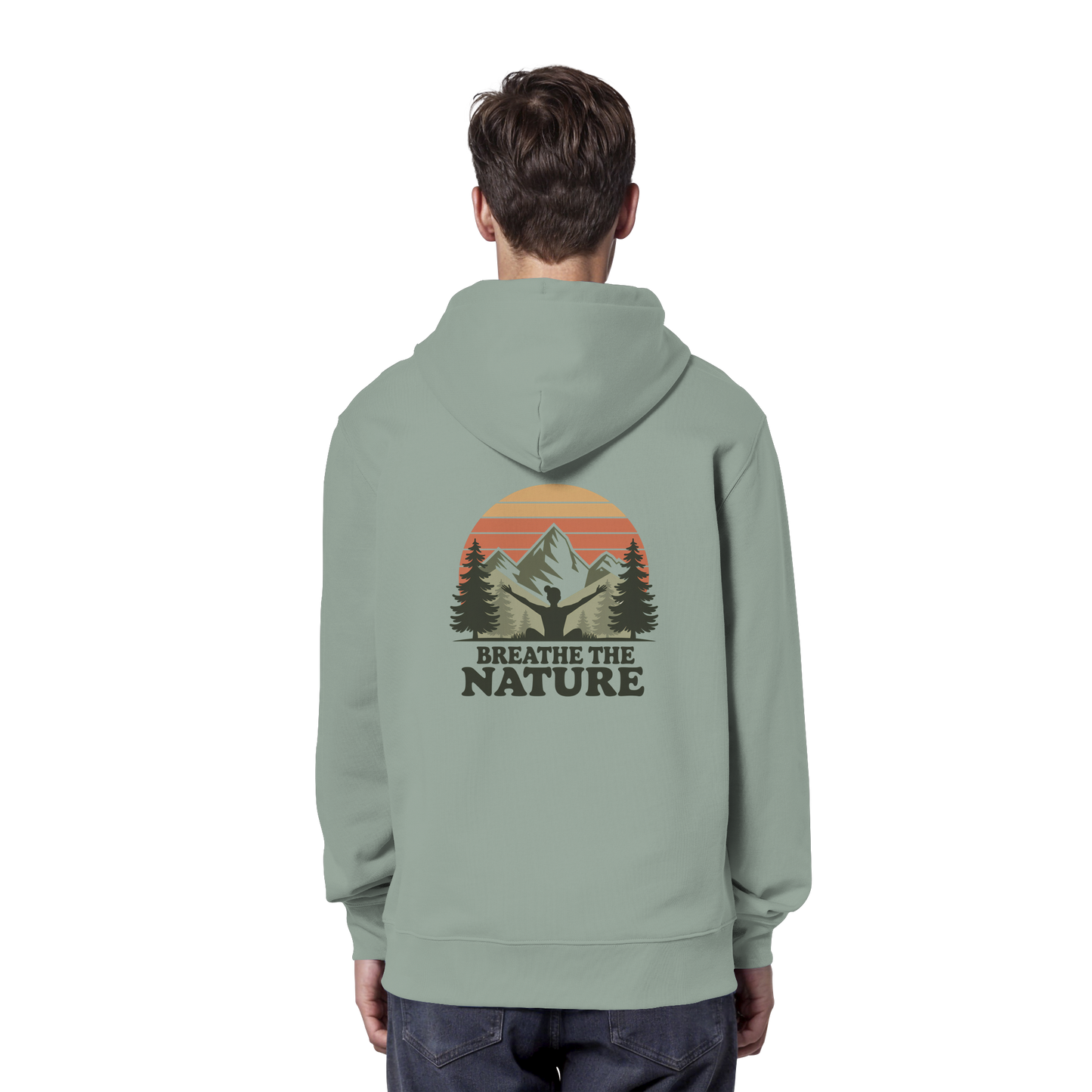BREATHE THE NATURE - Organic Hoodie