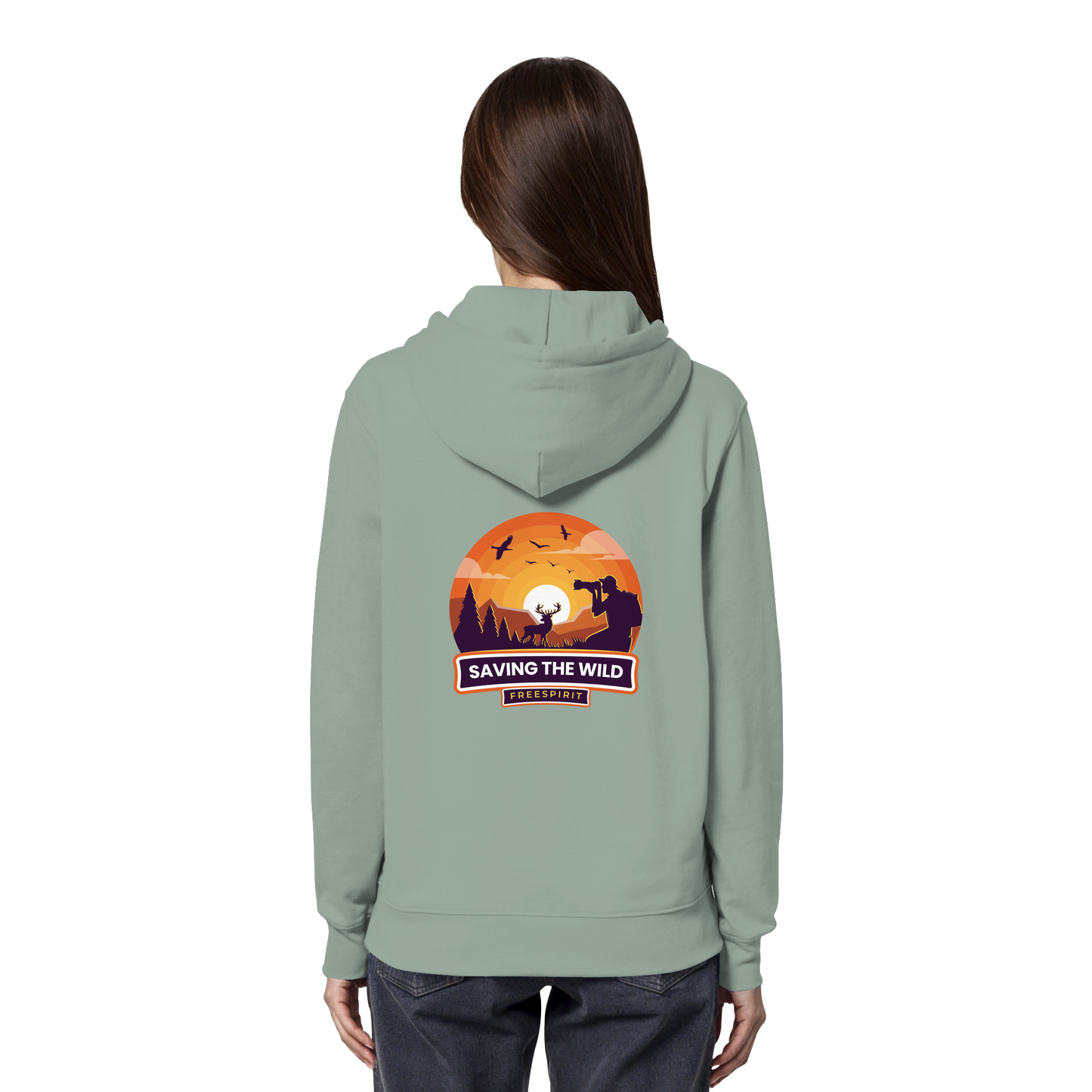 SAVING THE WILD – Freespirit Sunset - Organic Hoodie