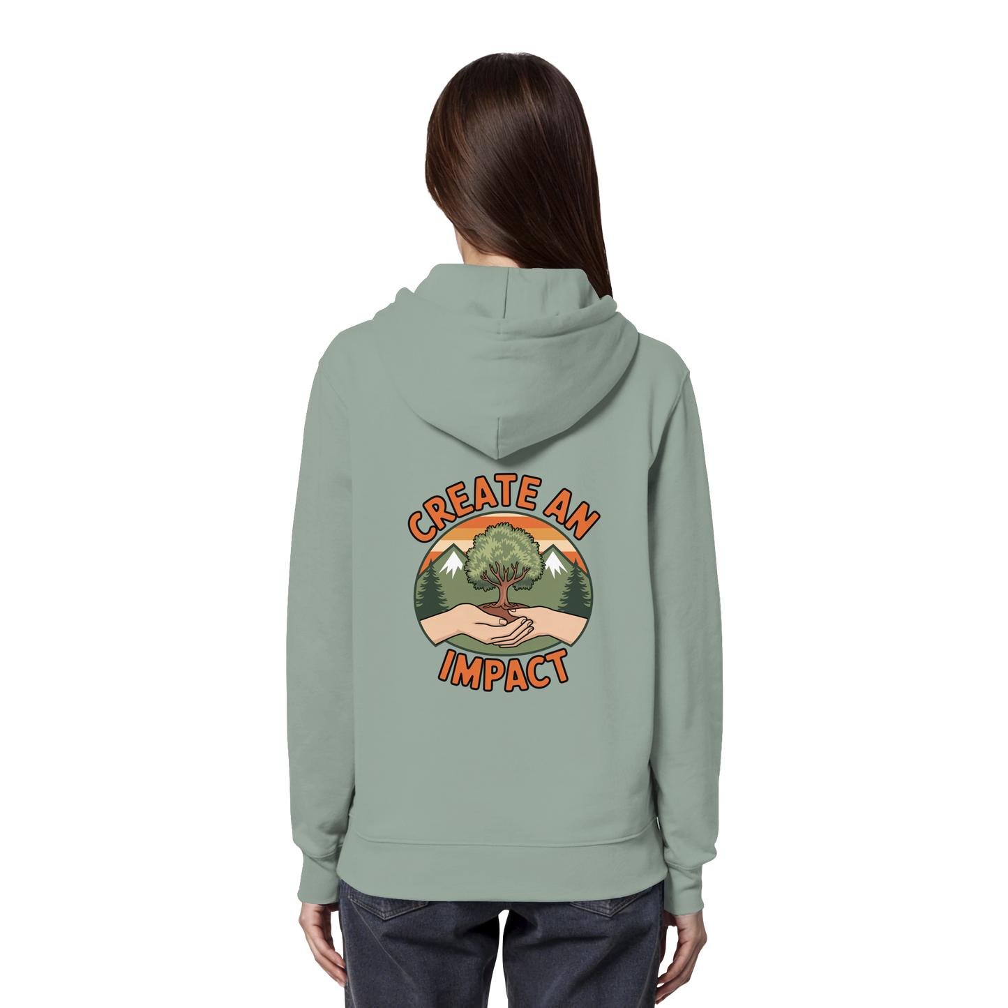 Create an Impact – Tree Edition (Hands & Tree) - Organic Hoodie