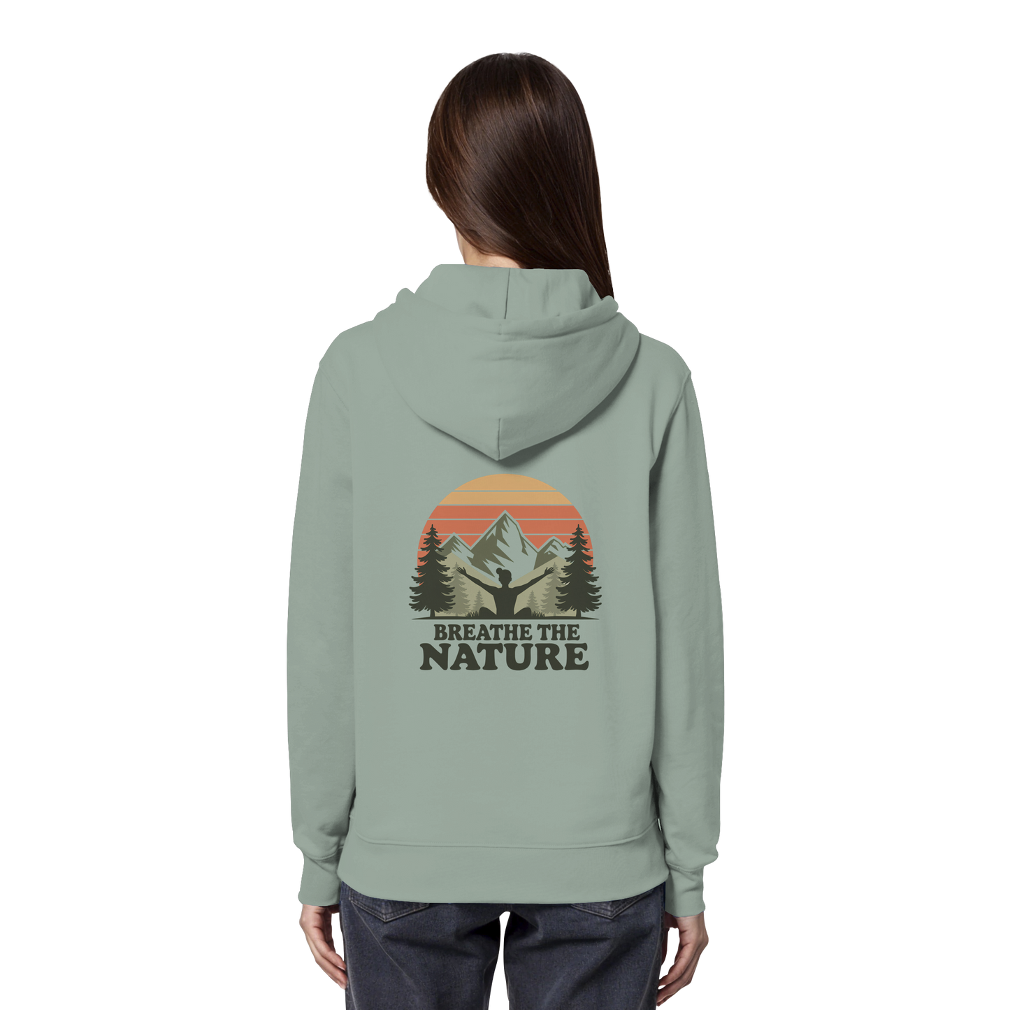 BREATHE THE NATURE - Organic Hoodie