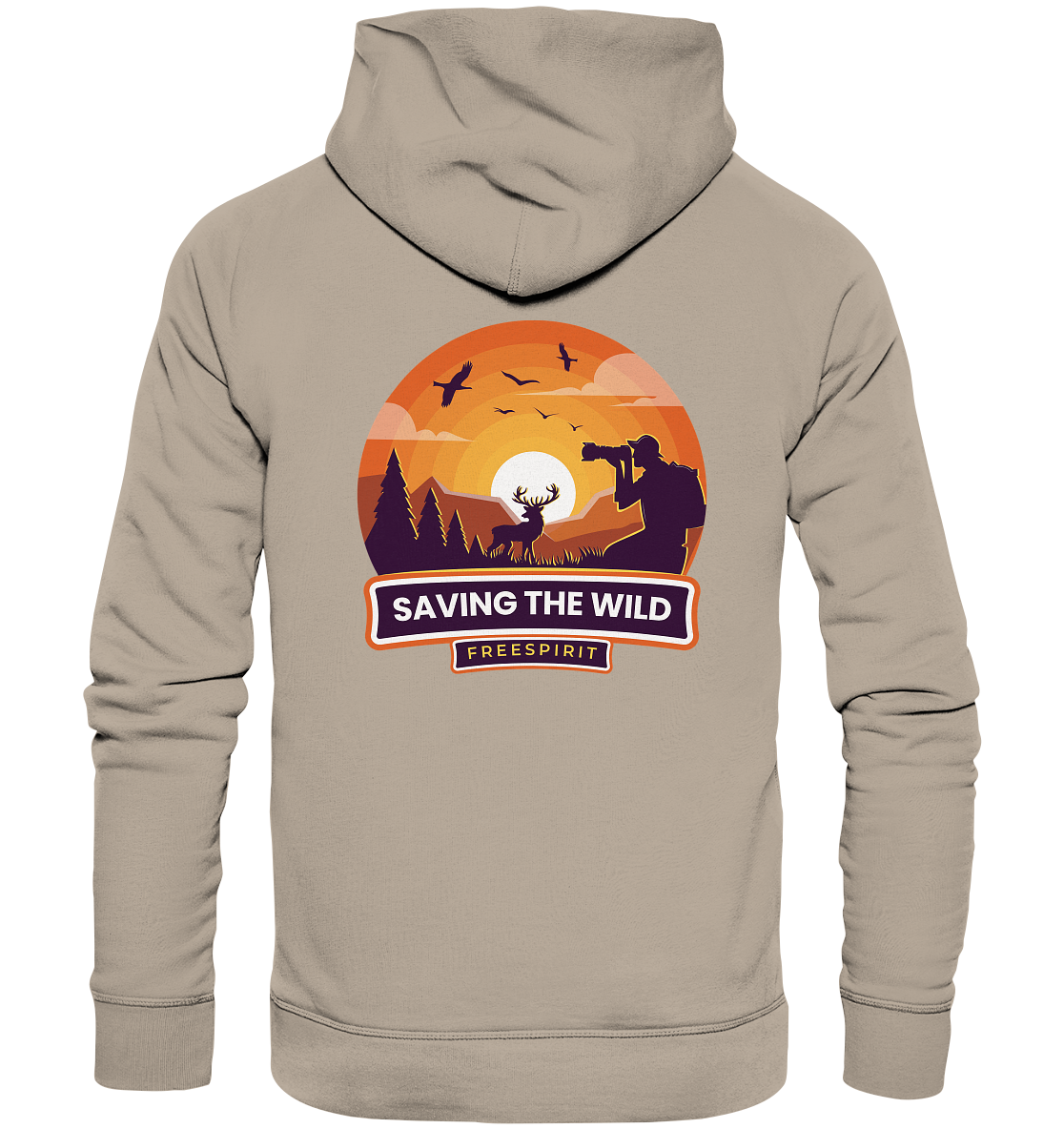 SAVING THE WILD – Freespirit Sunset - Organic Hoodie