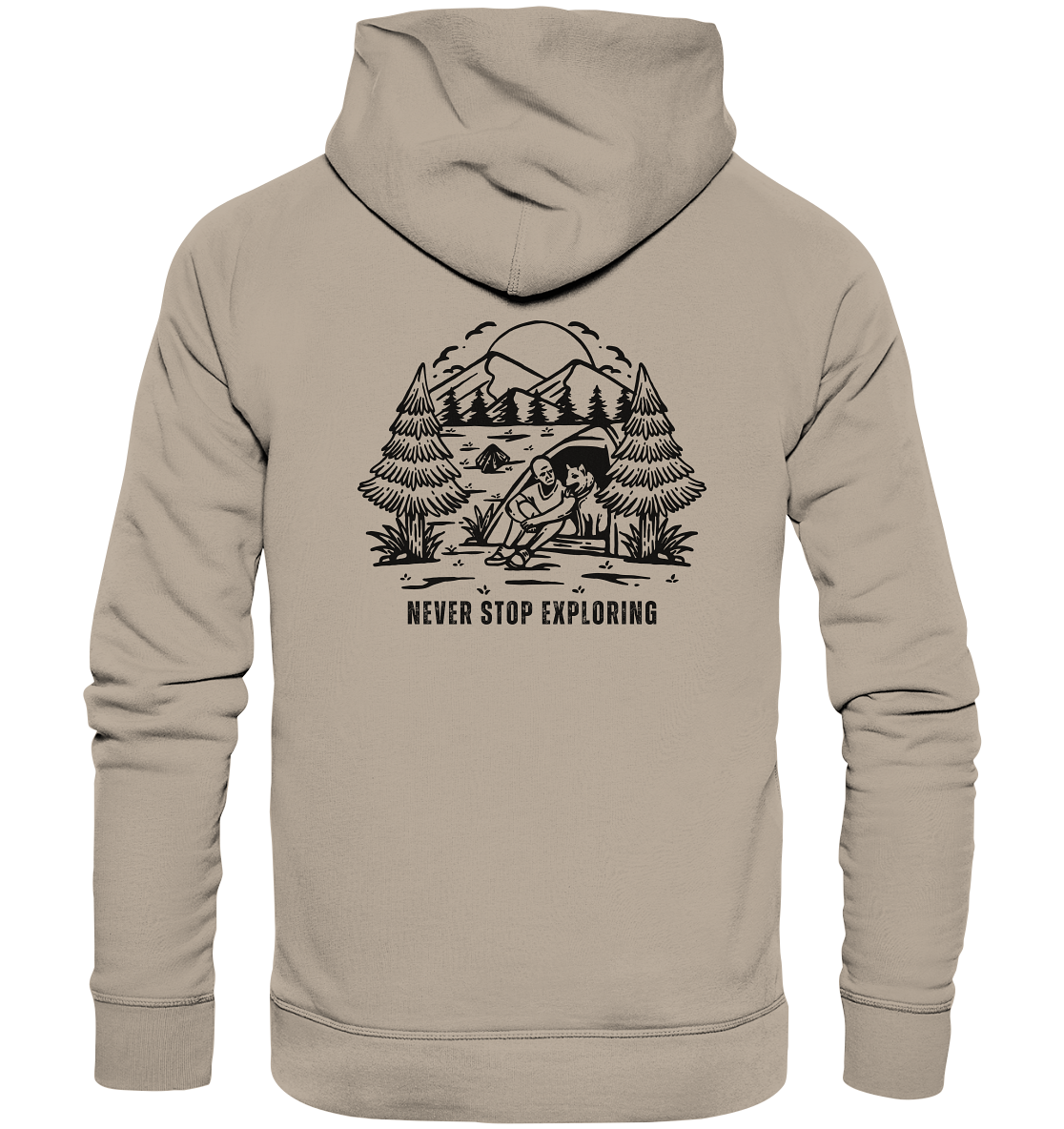 Never Stop Exploring Dog - Organic Hoodie