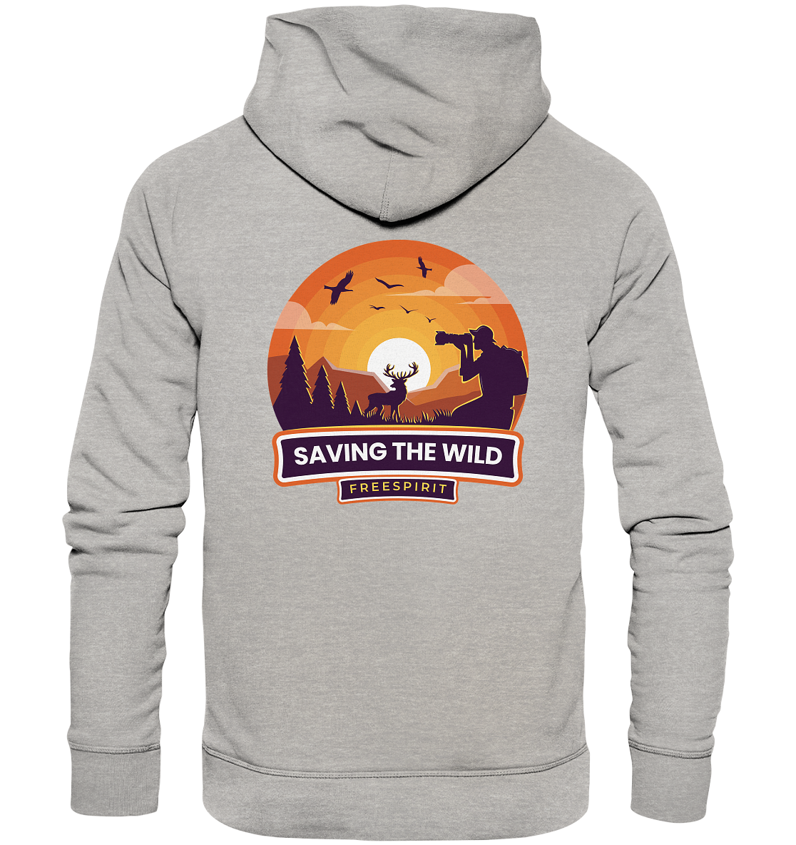 SAVING THE WILD – Freespirit Sunset - Organic Hoodie