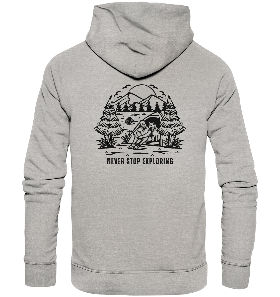 Never Stop Exploring Dog - Organic Hoodie