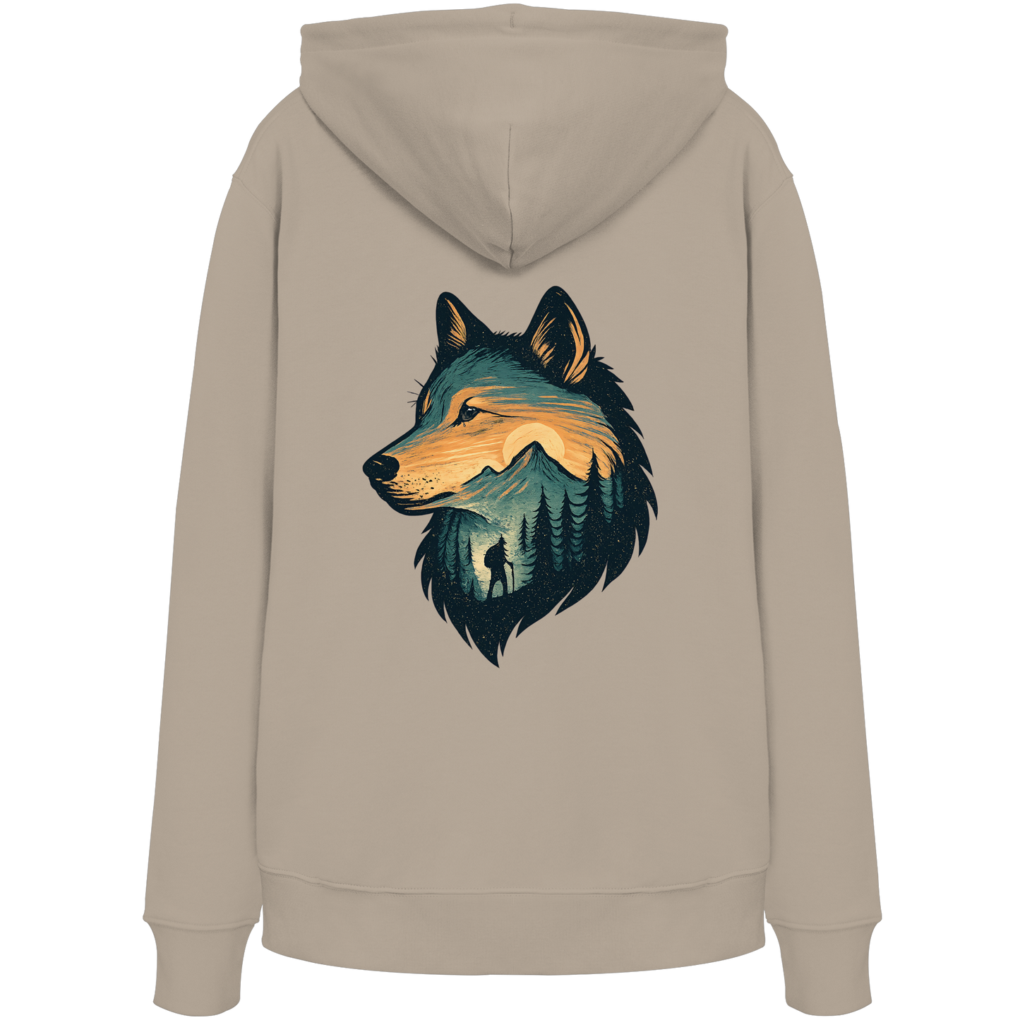 Wolf – Spirit of Adventure - Organic Hoodie