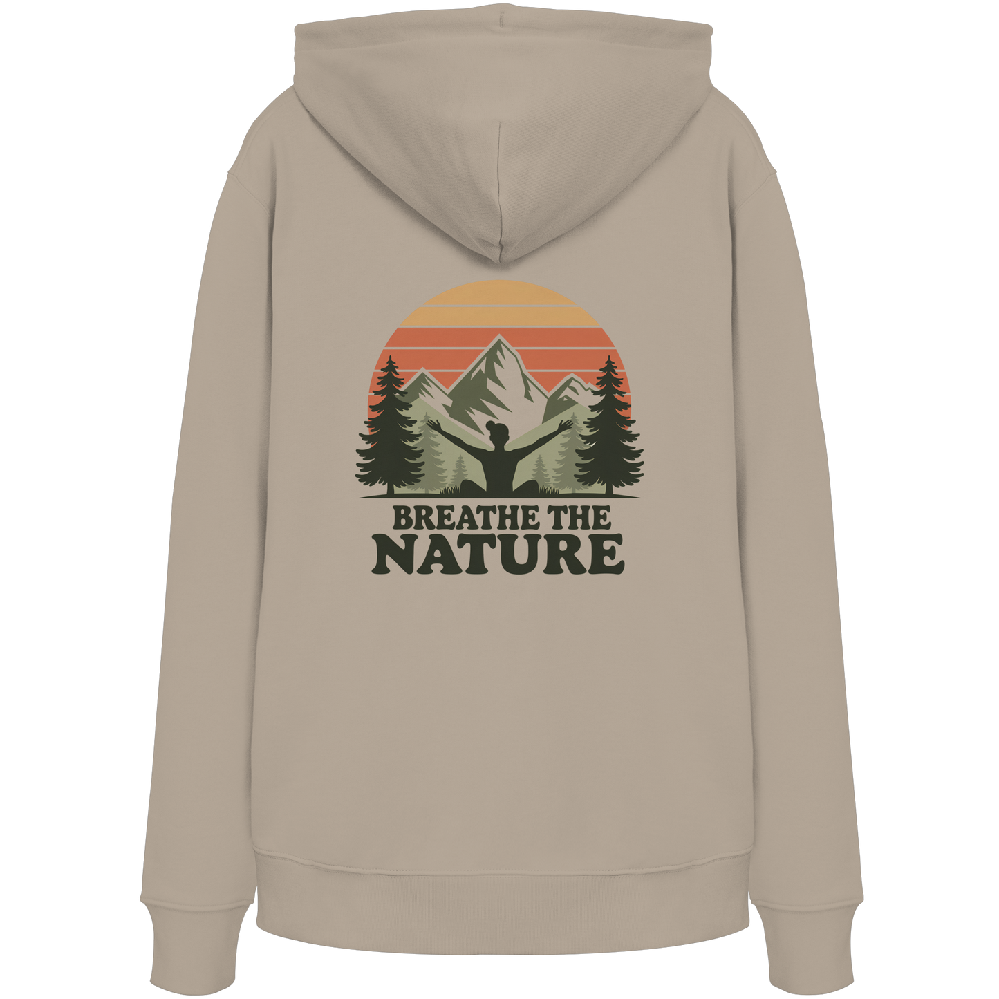 BREATHE THE NATURE - Organic Hoodie