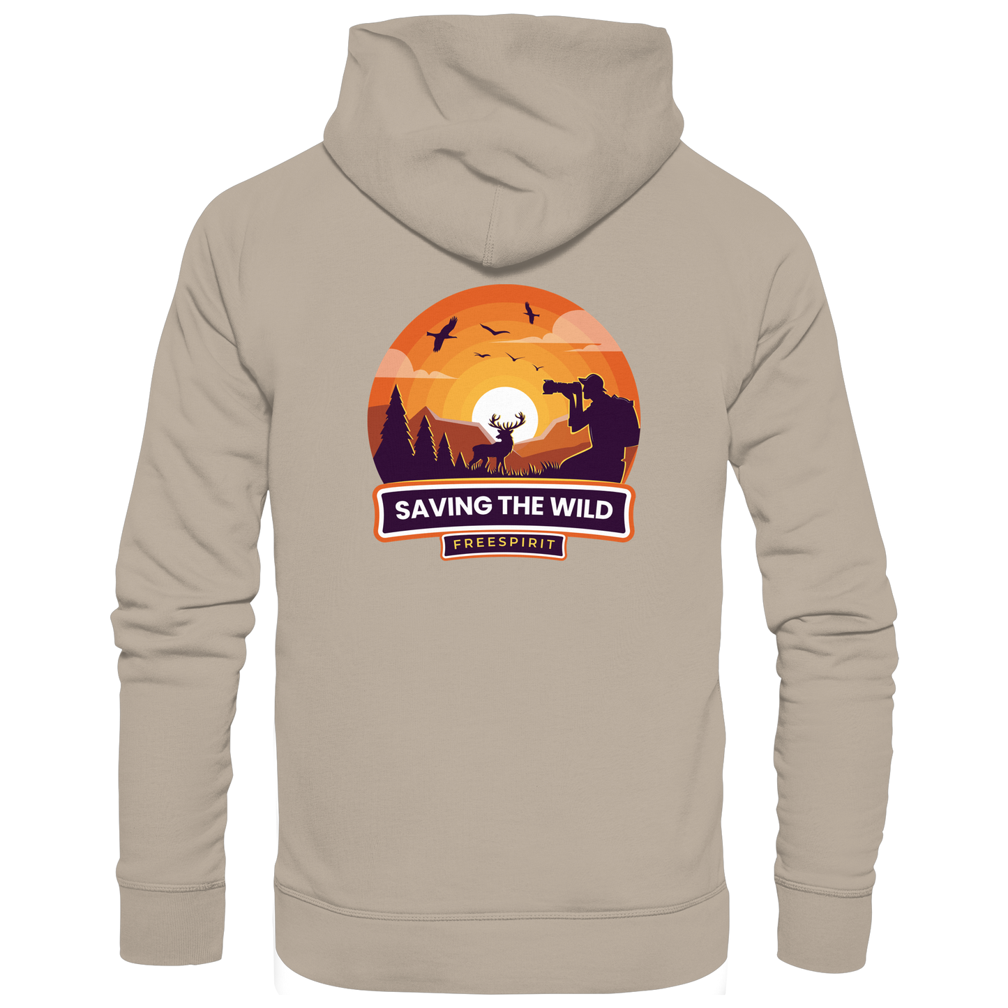 SAVING THE WILD – Freespirit Sunset - Organic Hoodie