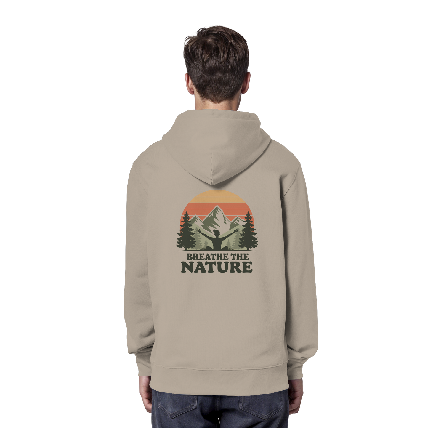 BREATHE THE NATURE - Organic Hoodie