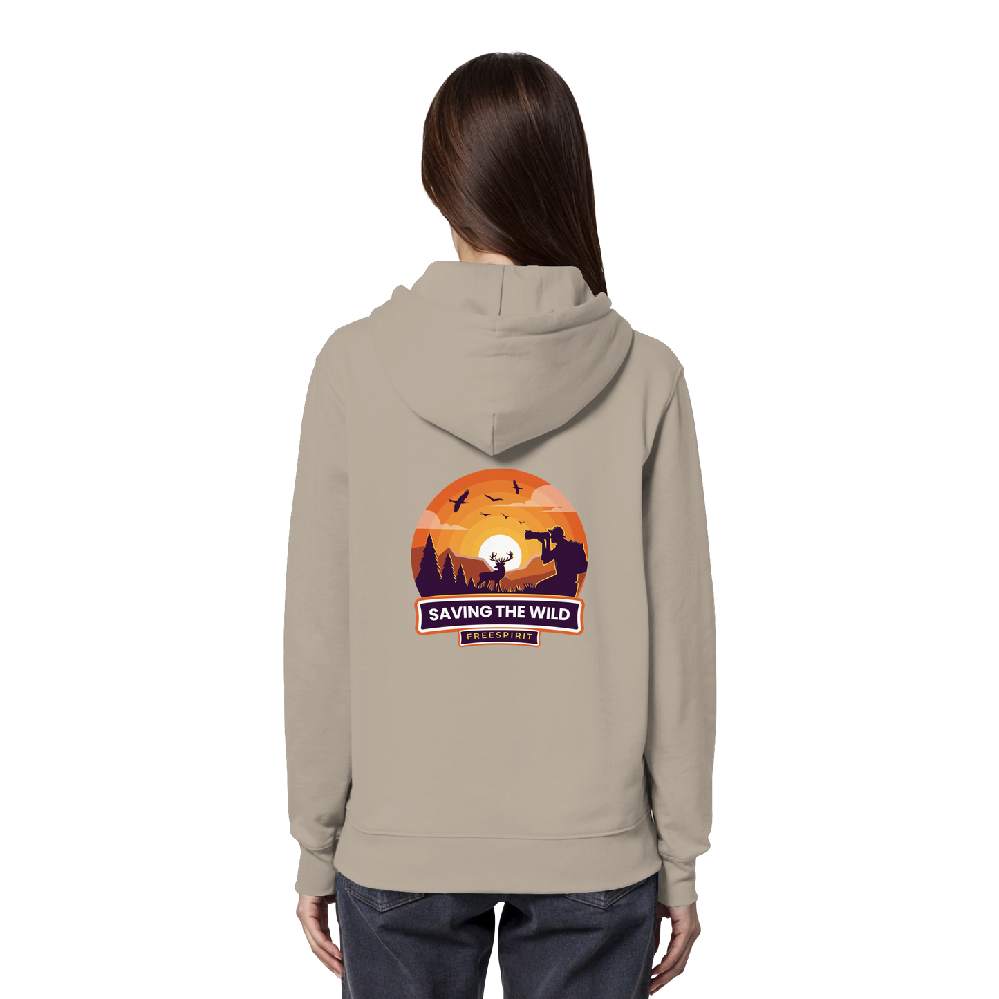 SAVING THE WILD – Freespirit Sunset - Organic Hoodie