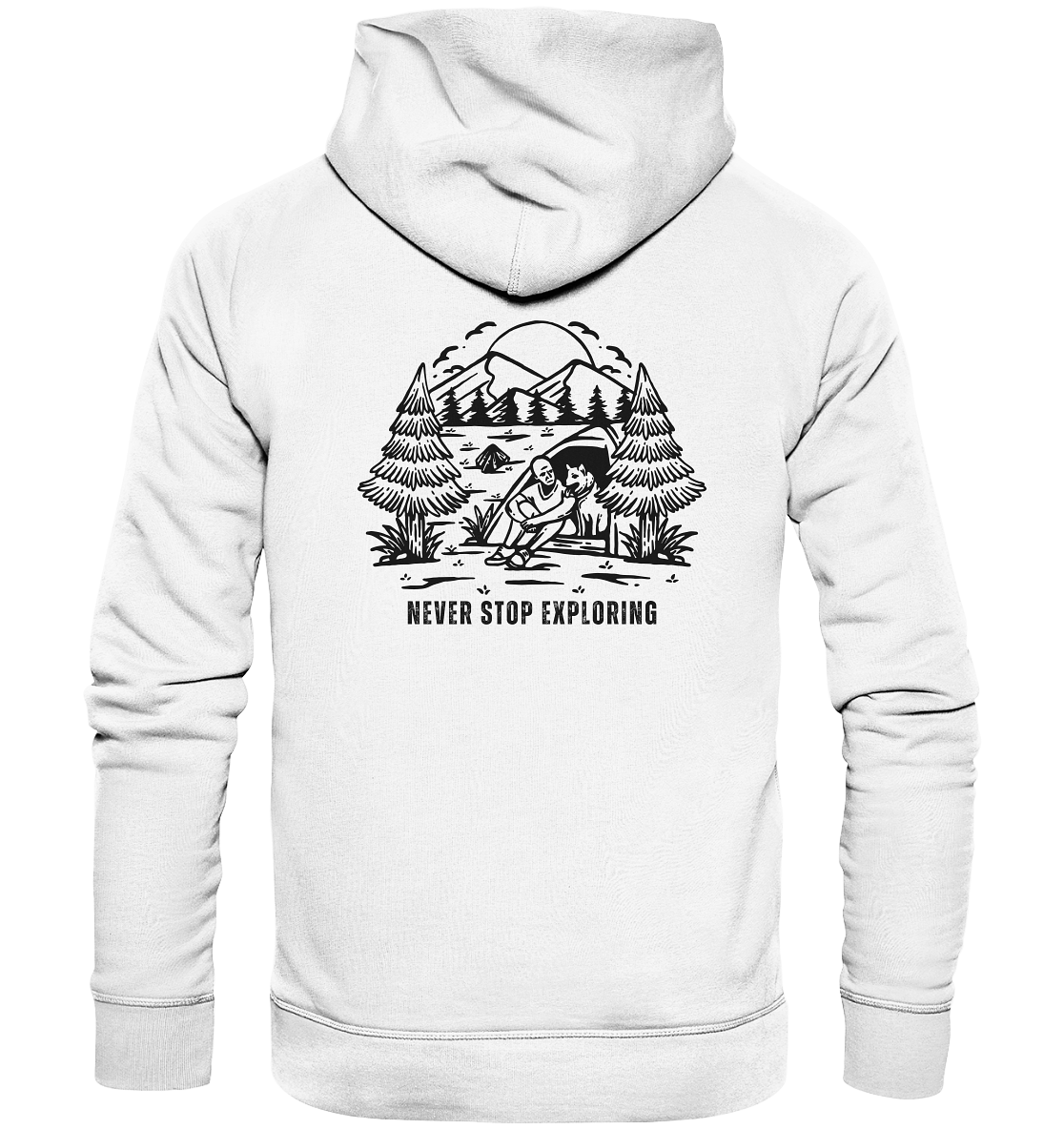 Never Stop Exploring Dog - Organic Hoodie