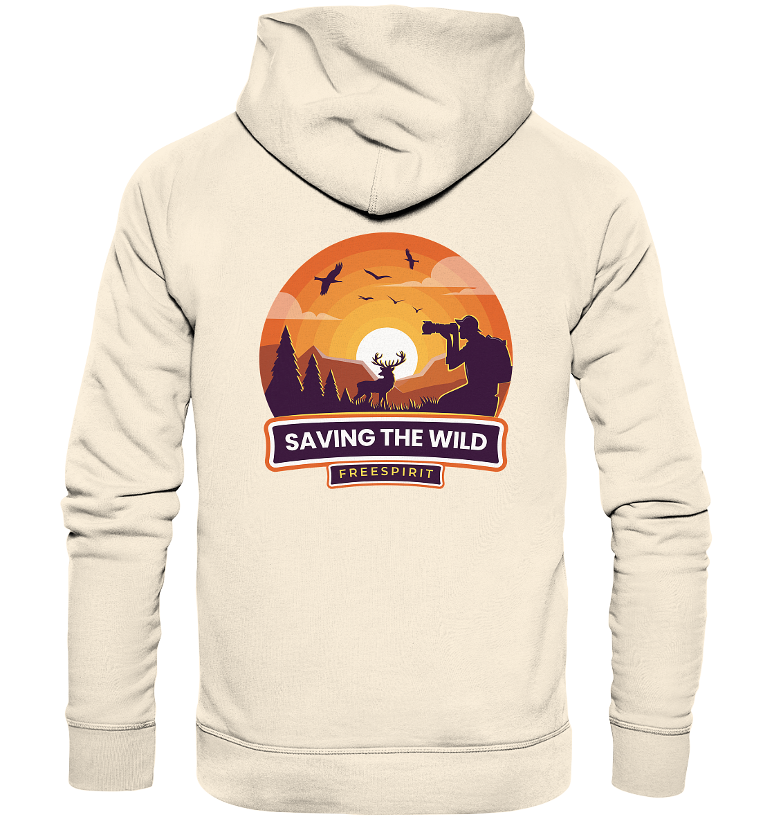 SAVING THE WILD – Freespirit Sunset - Organic Hoodie