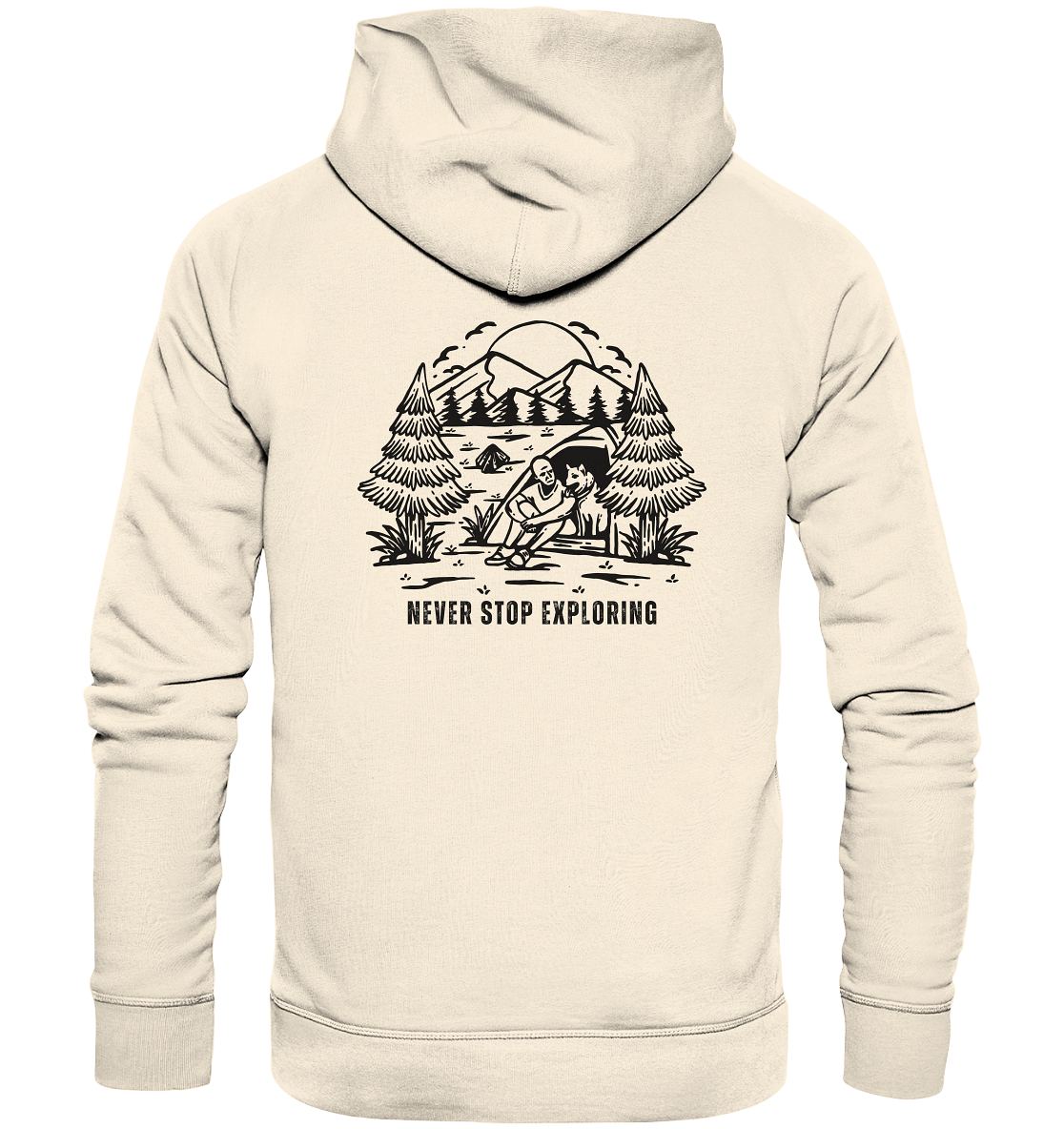 Never Stop Exploring Dog - Organic Hoodie