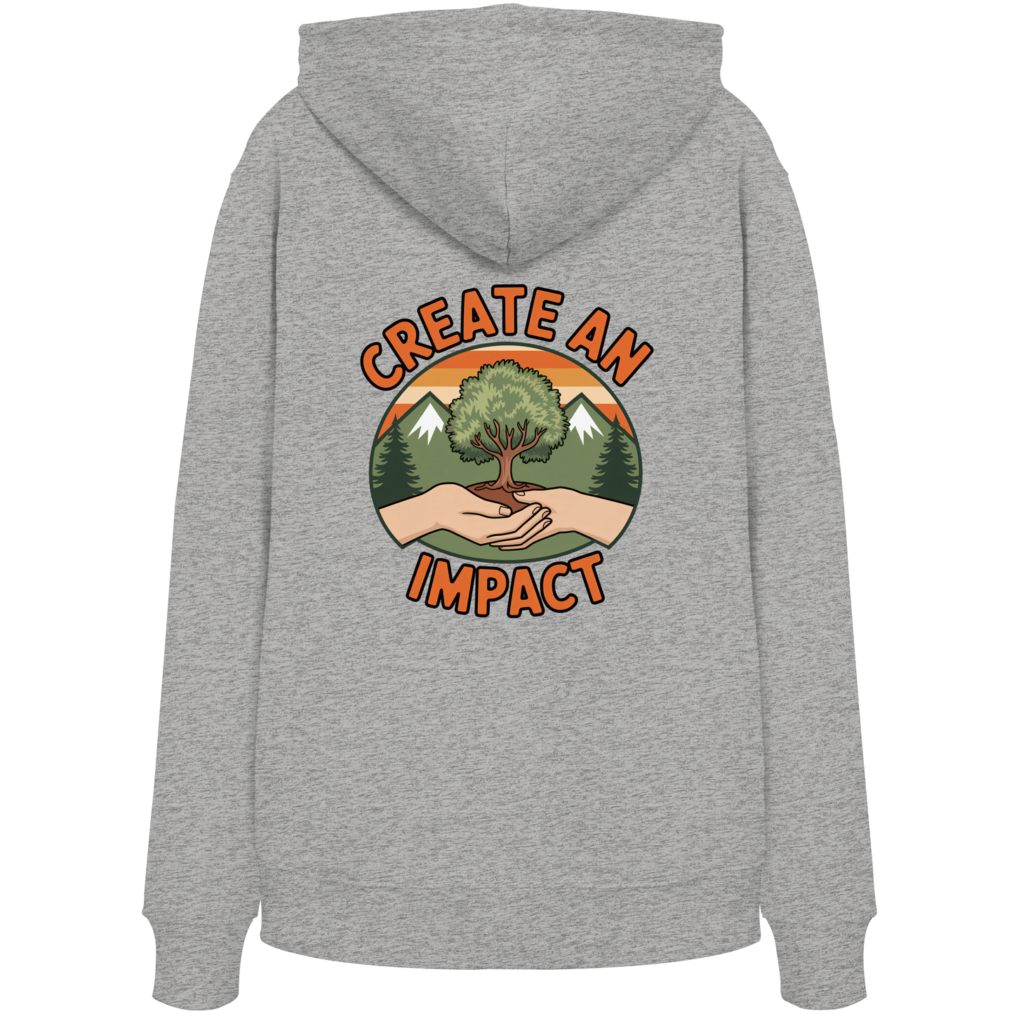 Create an Impact – Tree Edition (Hands & Tree) - Organic Hoodie