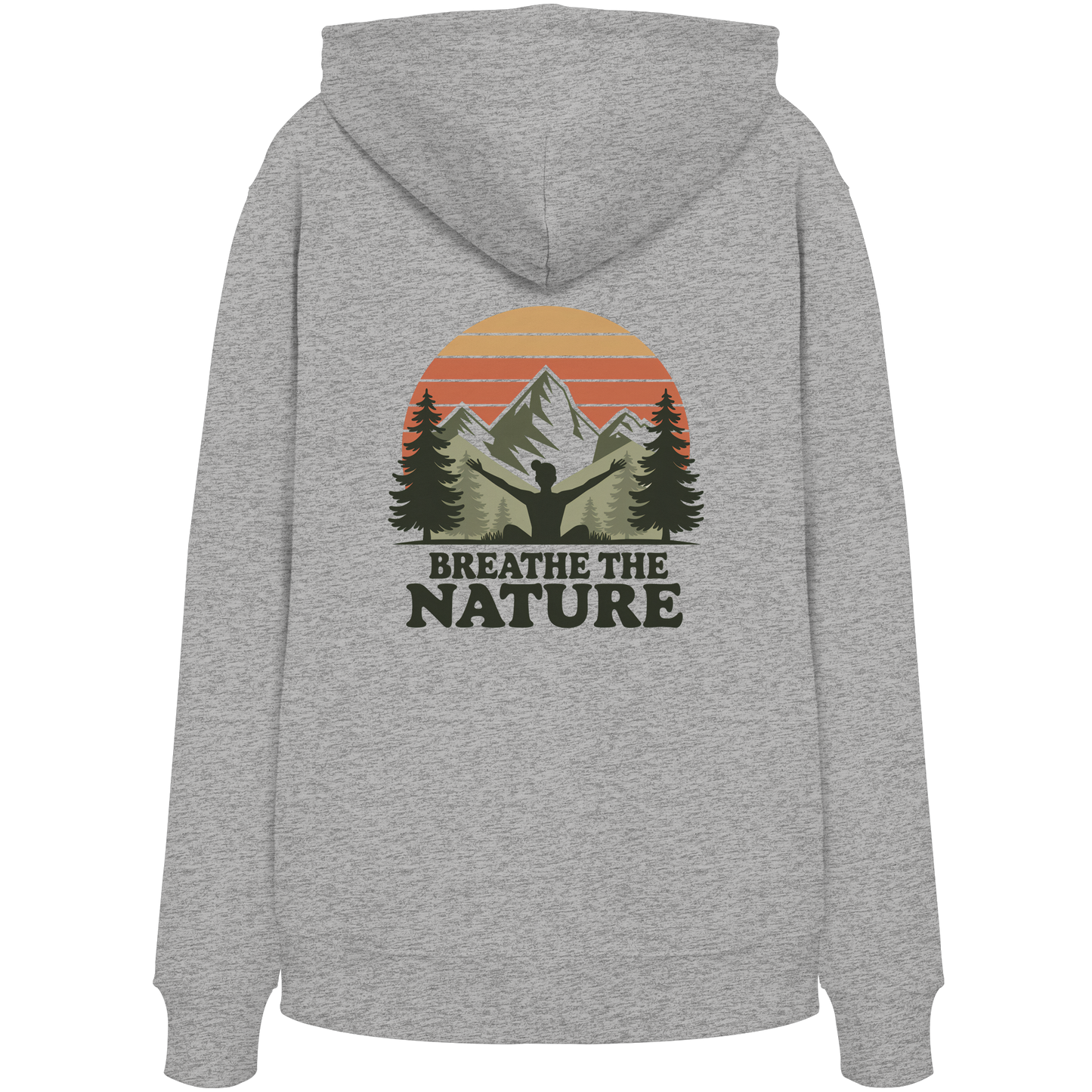 BREATHE THE NATURE - Organic Hoodie