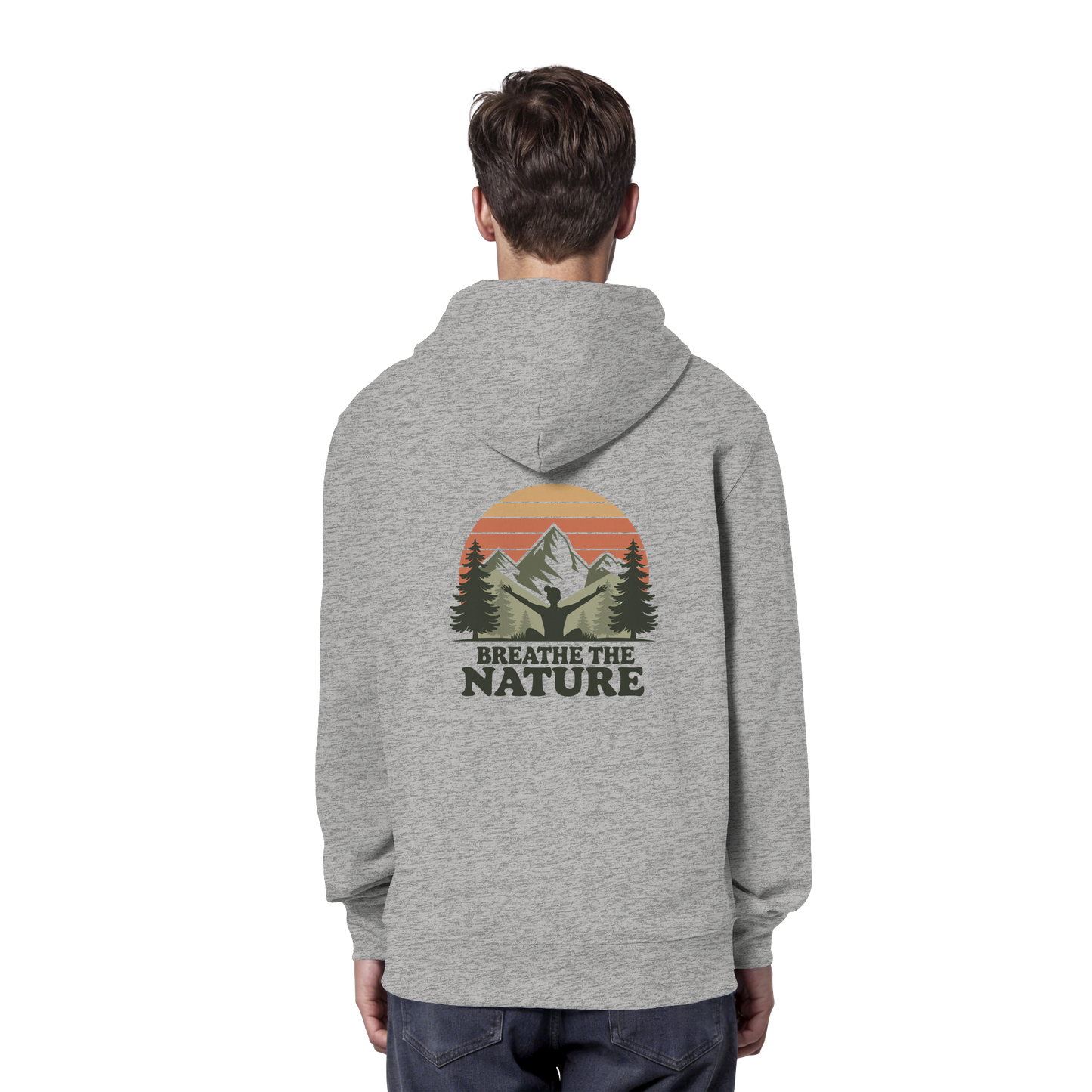 BREATHE THE NATURE - Organic Hoodie