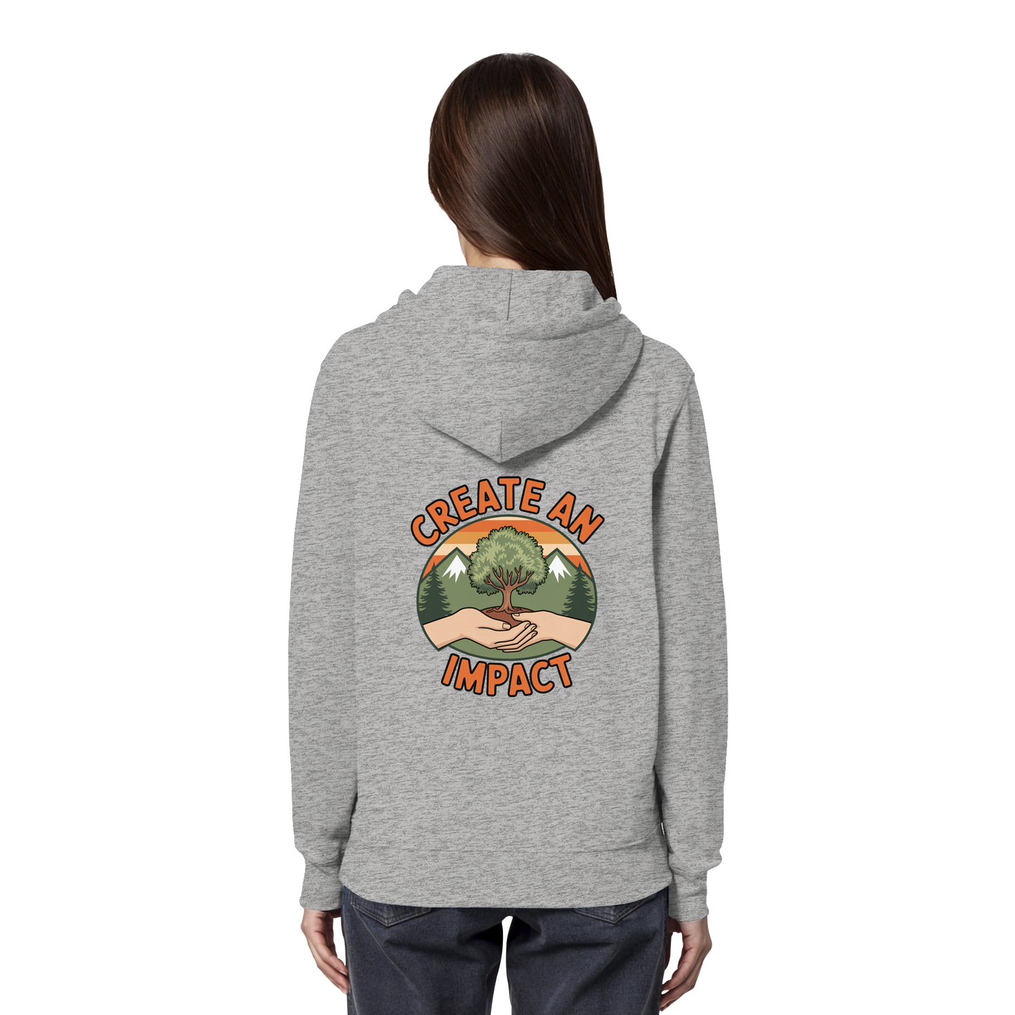 Create an Impact – Tree Edition (Hands & Tree) - Organic Hoodie