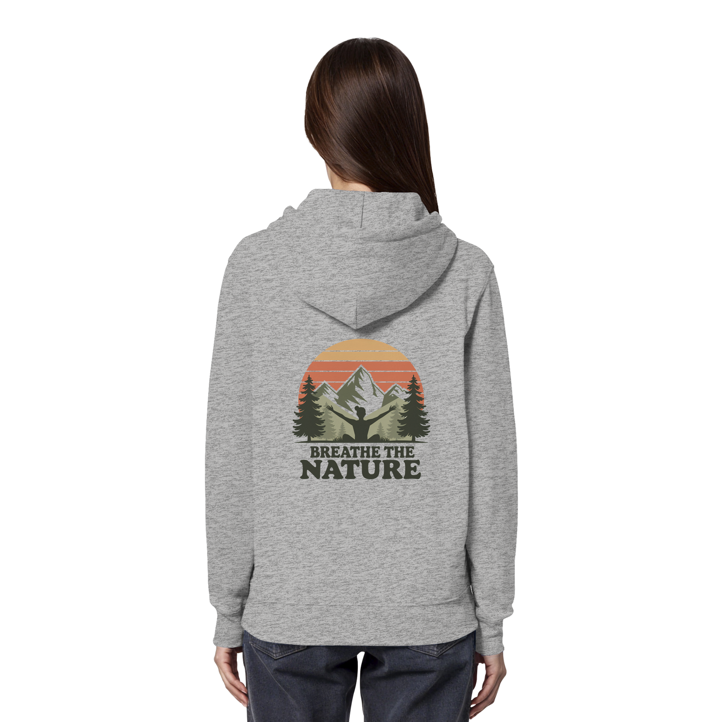 BREATHE THE NATURE - Organic Hoodie