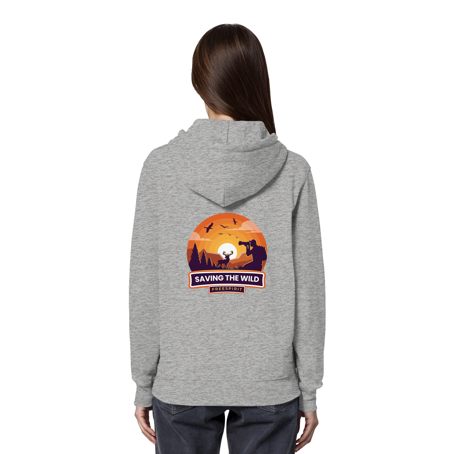 SAVING THE WILD – Freespirit Sunset - Organic Hoodie