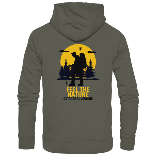 FEEL THE NATURE – Outdoor Adventure - Organic Hoodie