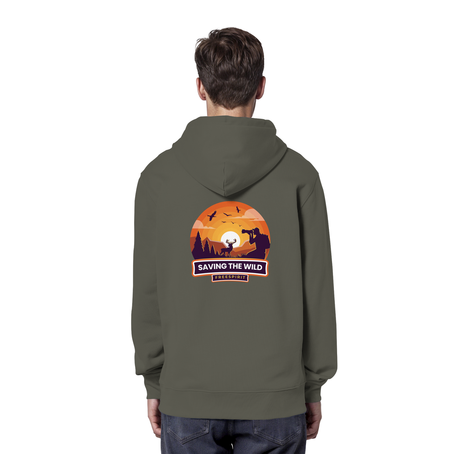 SAVING THE WILD – Freespirit Sunset - Organic Hoodie