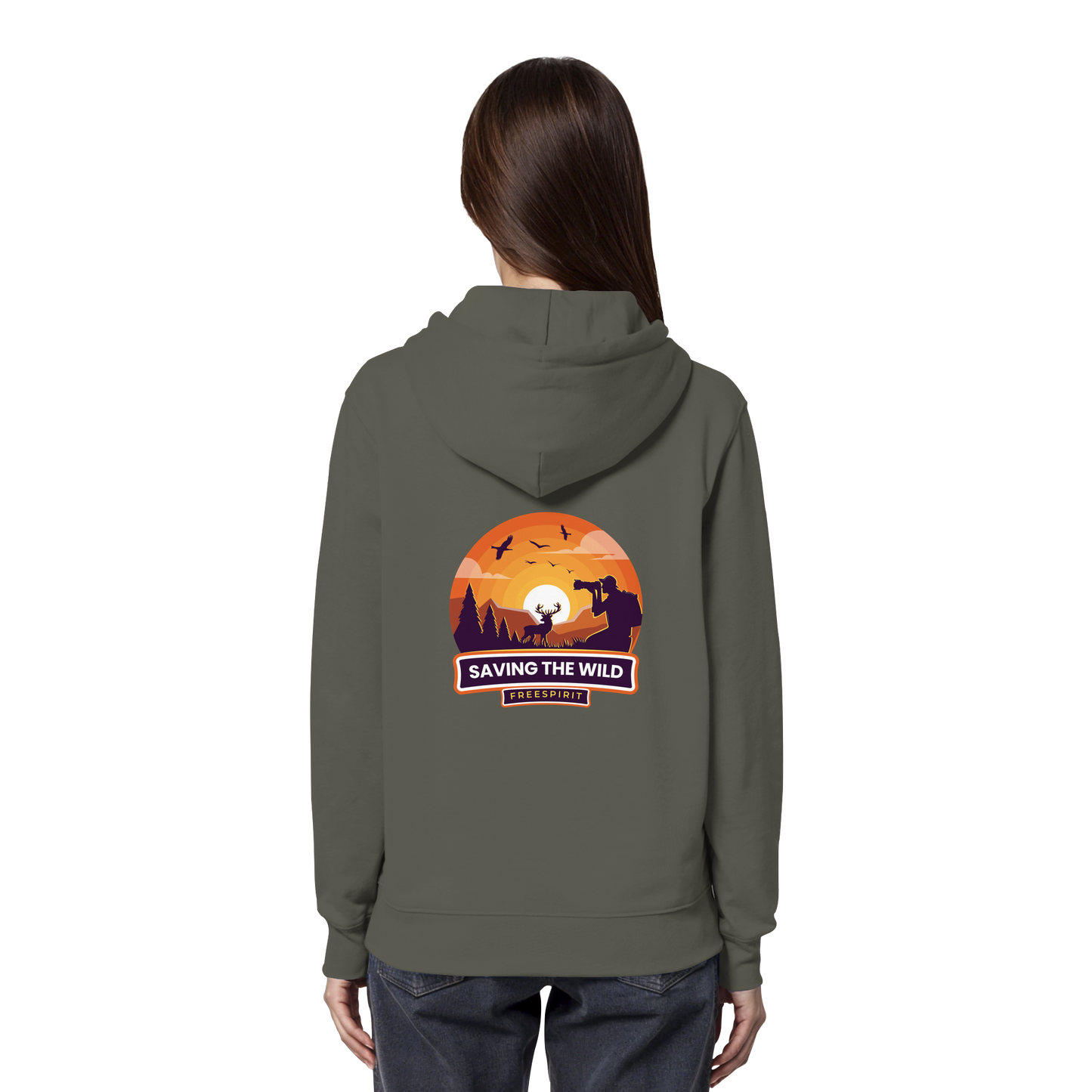 SAVING THE WILD – Freespirit Sunset - Organic Hoodie
