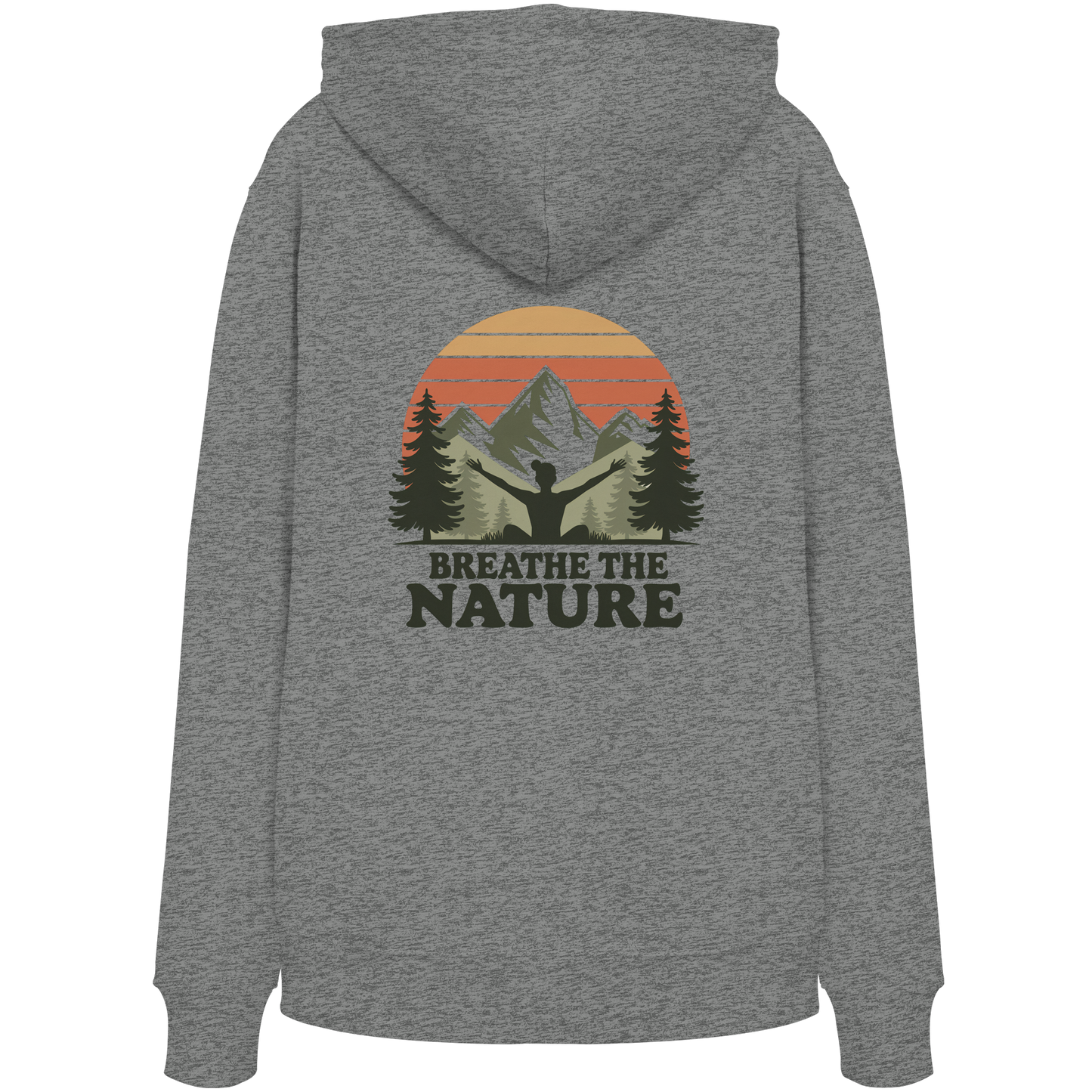 BREATHE THE NATURE - Organic Hoodie