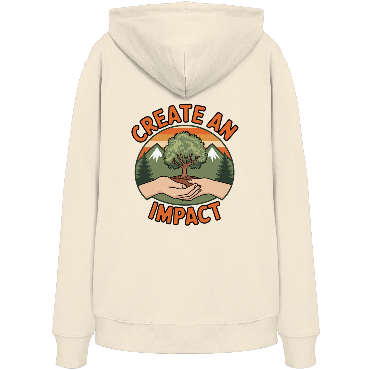 Create an Impact – Tree Edition (Hands & Tree) - Organic Hoodie