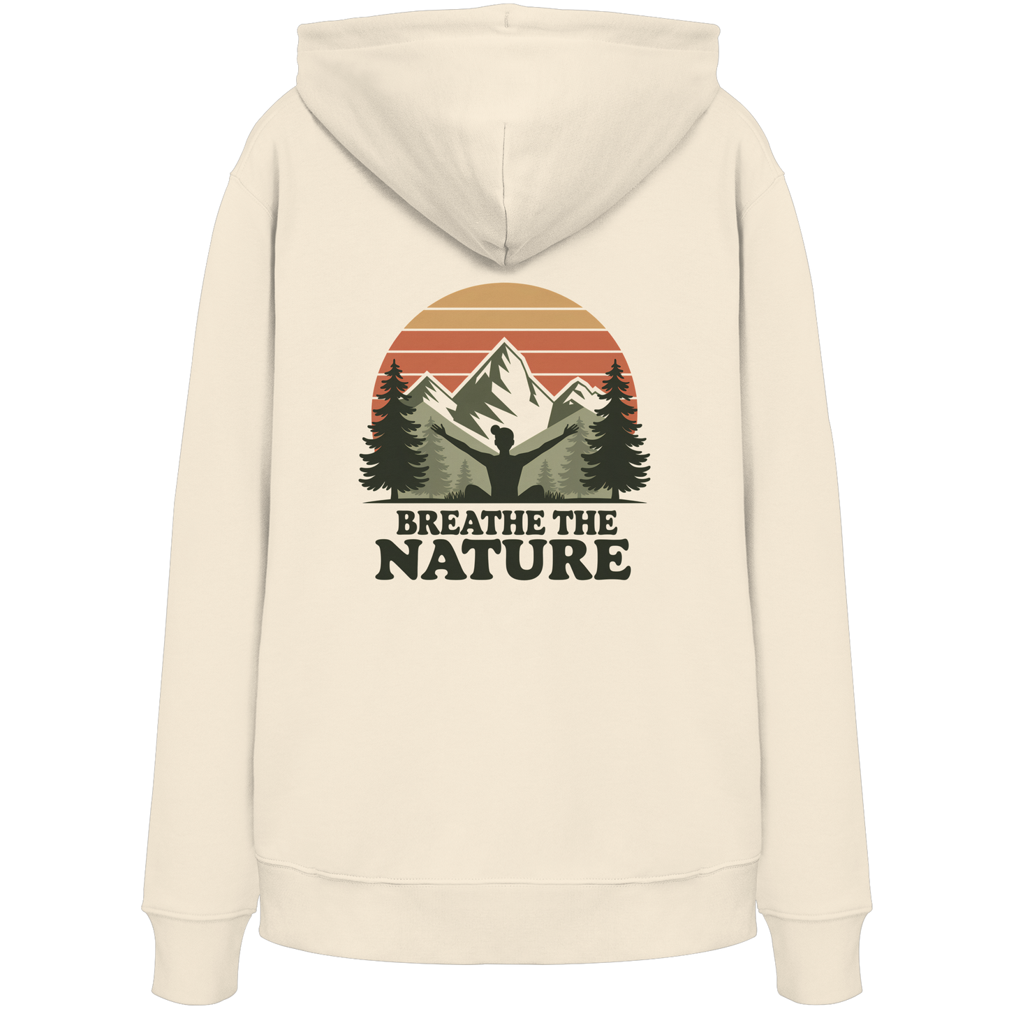 BREATHE THE NATURE - Organic Hoodie