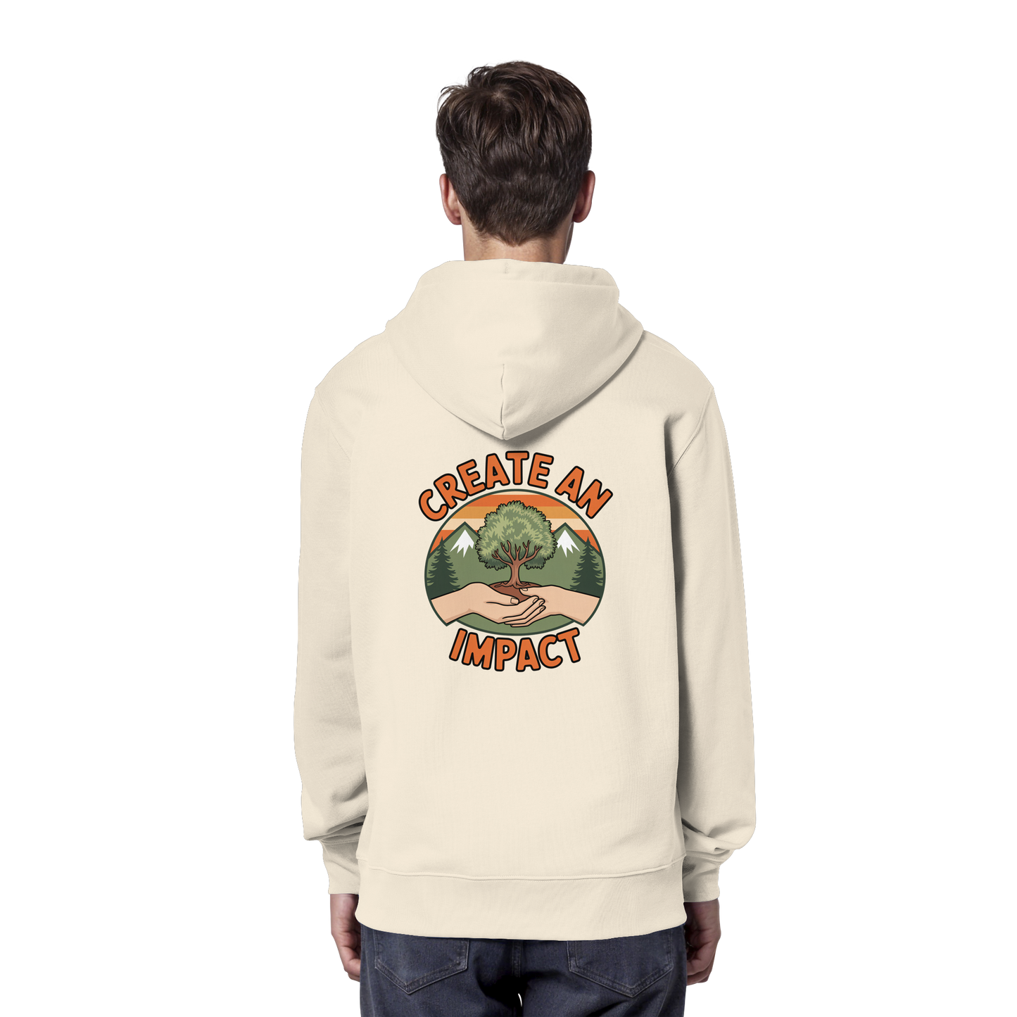 Create an Impact – Tree Edition (Hands & Tree) - Organic Hoodie