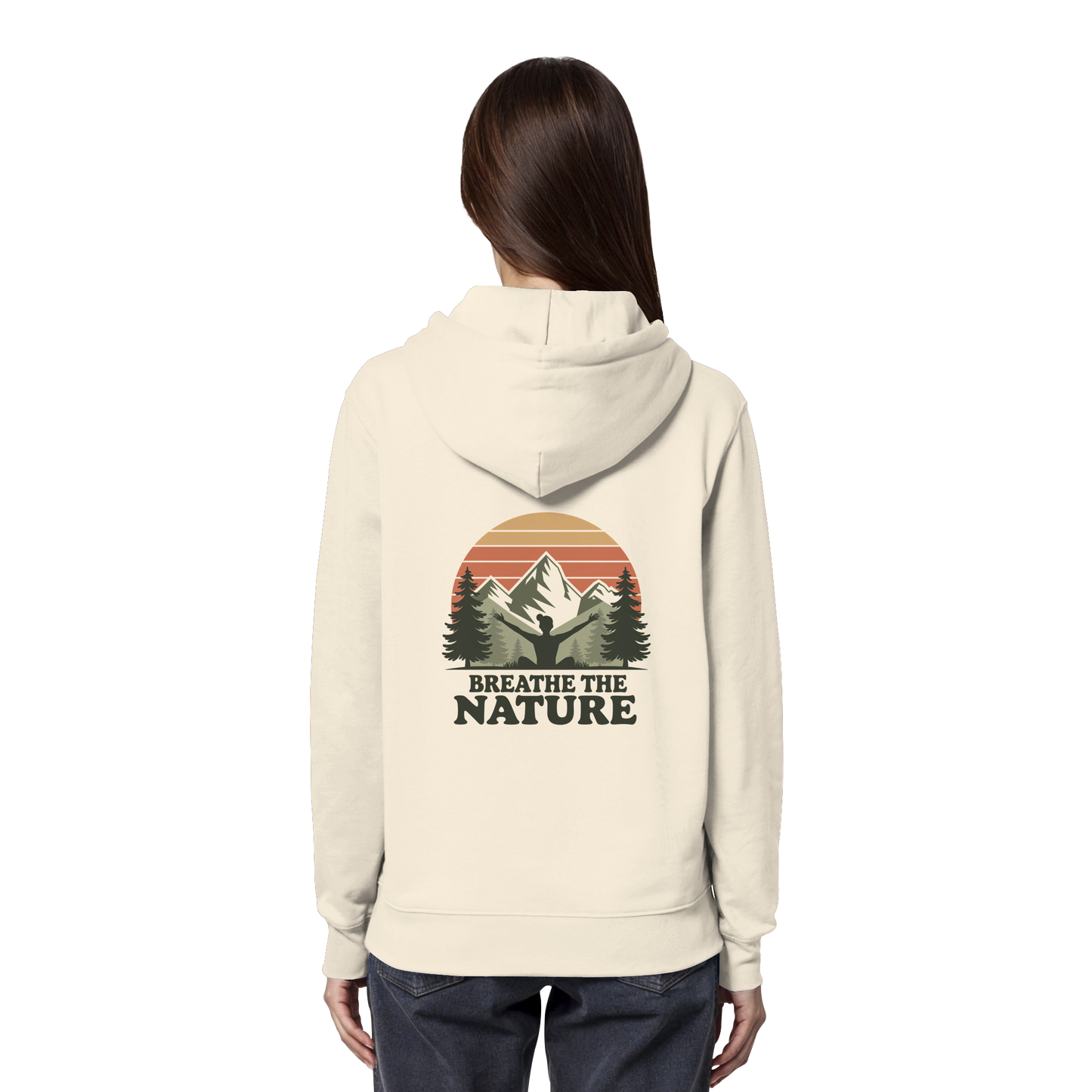 BREATHE THE NATURE - Organic Hoodie