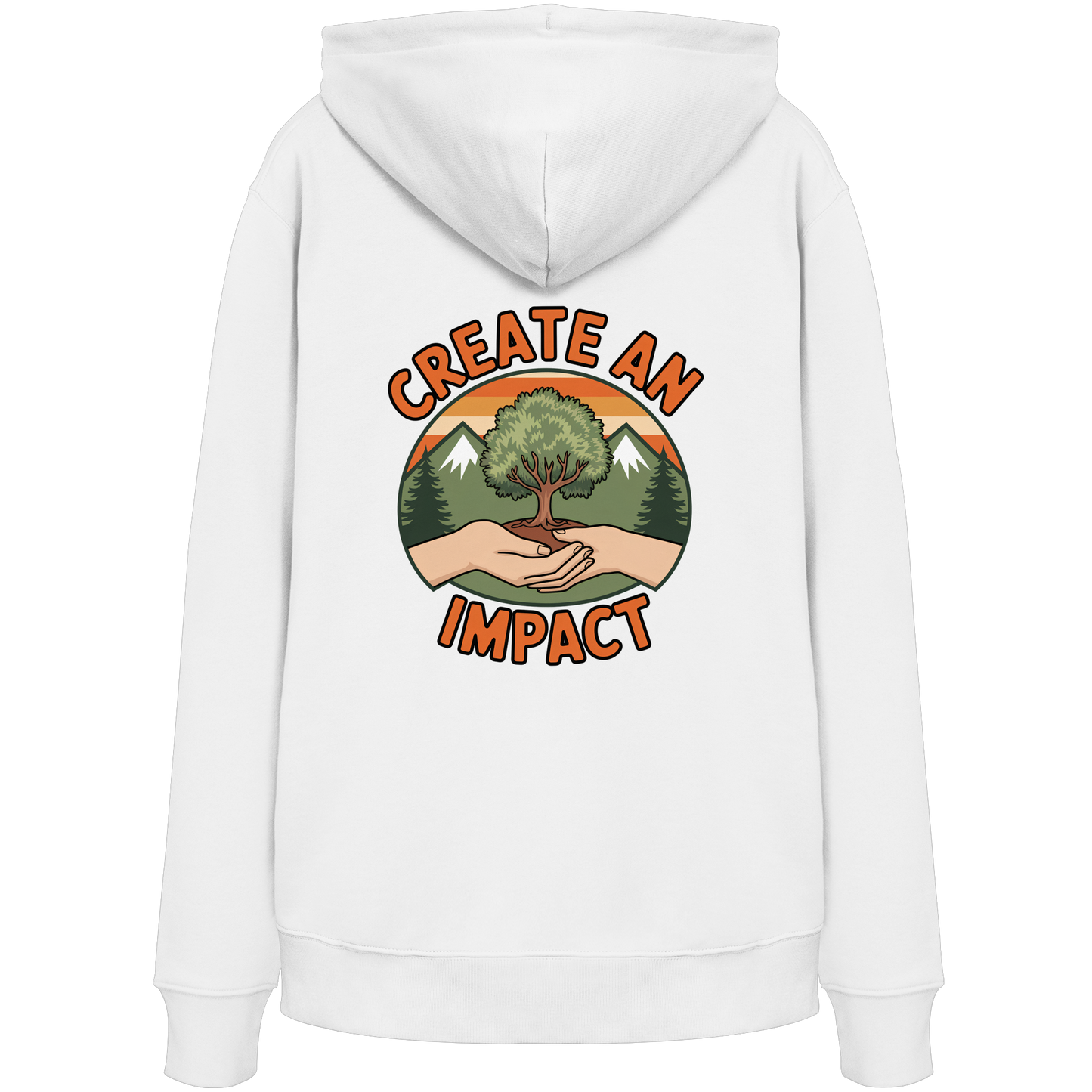 Create an Impact – Tree Edition (Hands & Tree) - Organic Hoodie