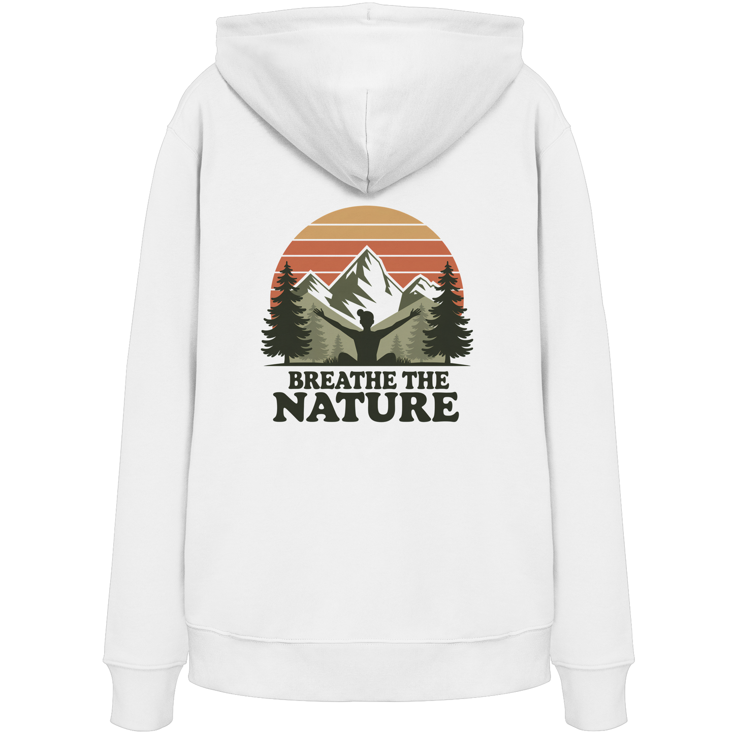 BREATHE THE NATURE - Organic Hoodie