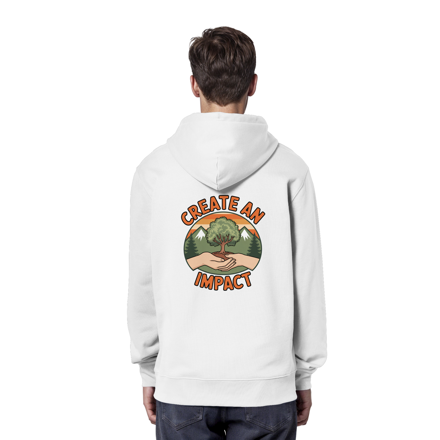 Create an Impact – Tree Edition (Hands & Tree) - Organic Hoodie