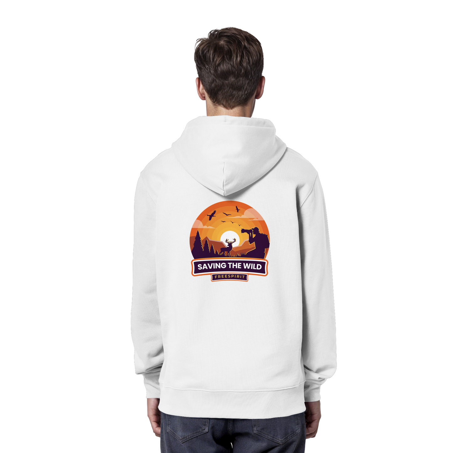 SAVING THE WILD – Freespirit Sunset - Organic Hoodie