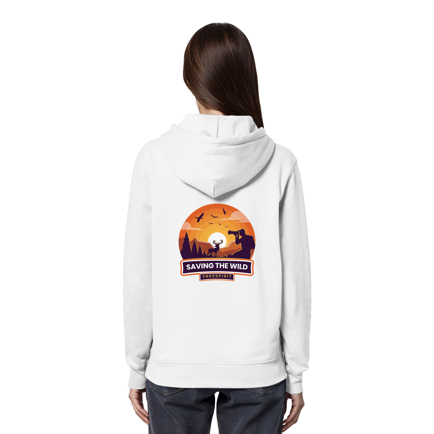 SAVING THE WILD – Freespirit Sunset - Organic Hoodie