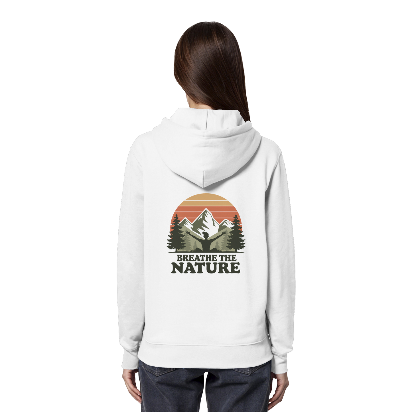 BREATHE THE NATURE - Organic Hoodie